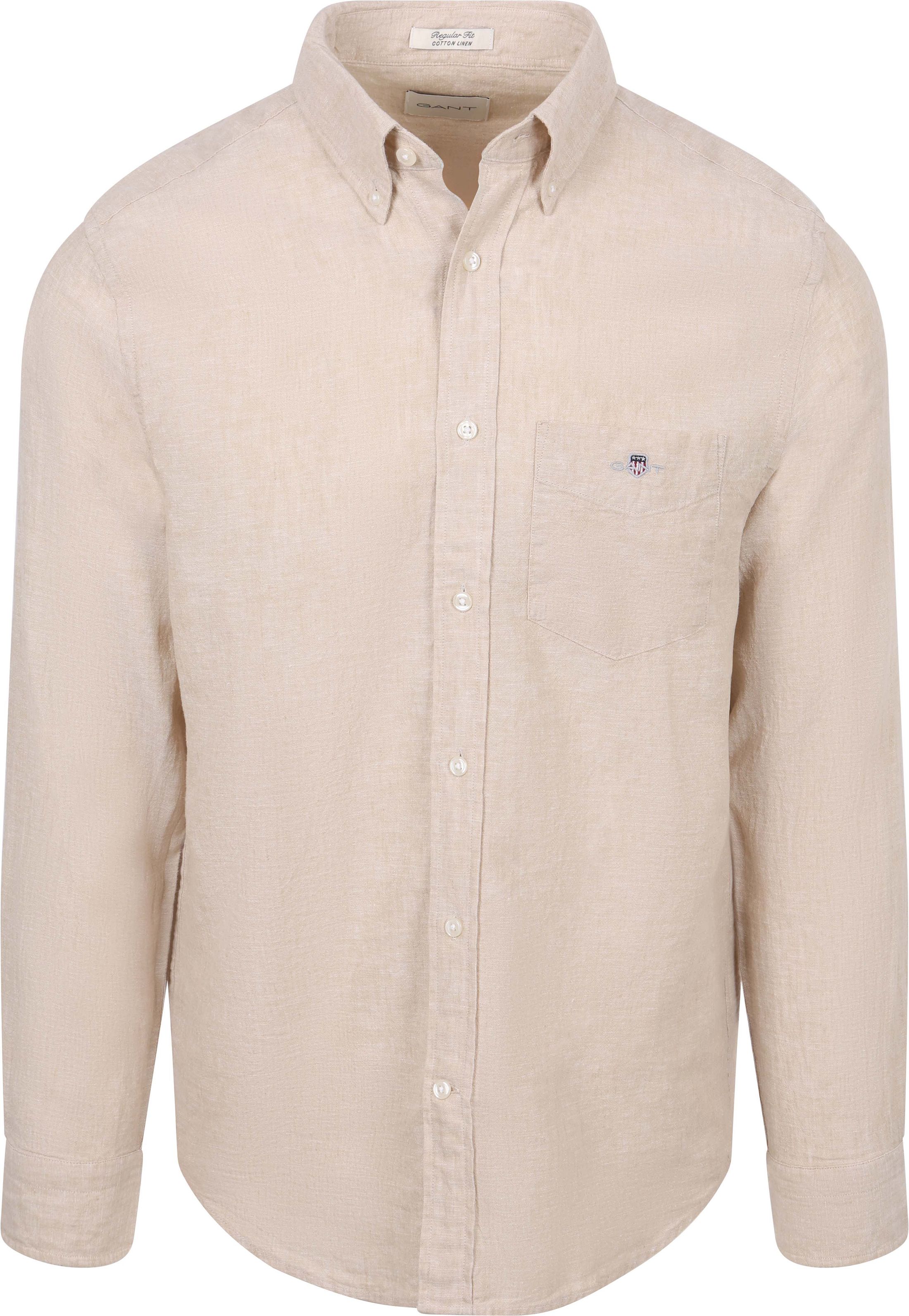 Gant Skjorta Cotton Linen Beige