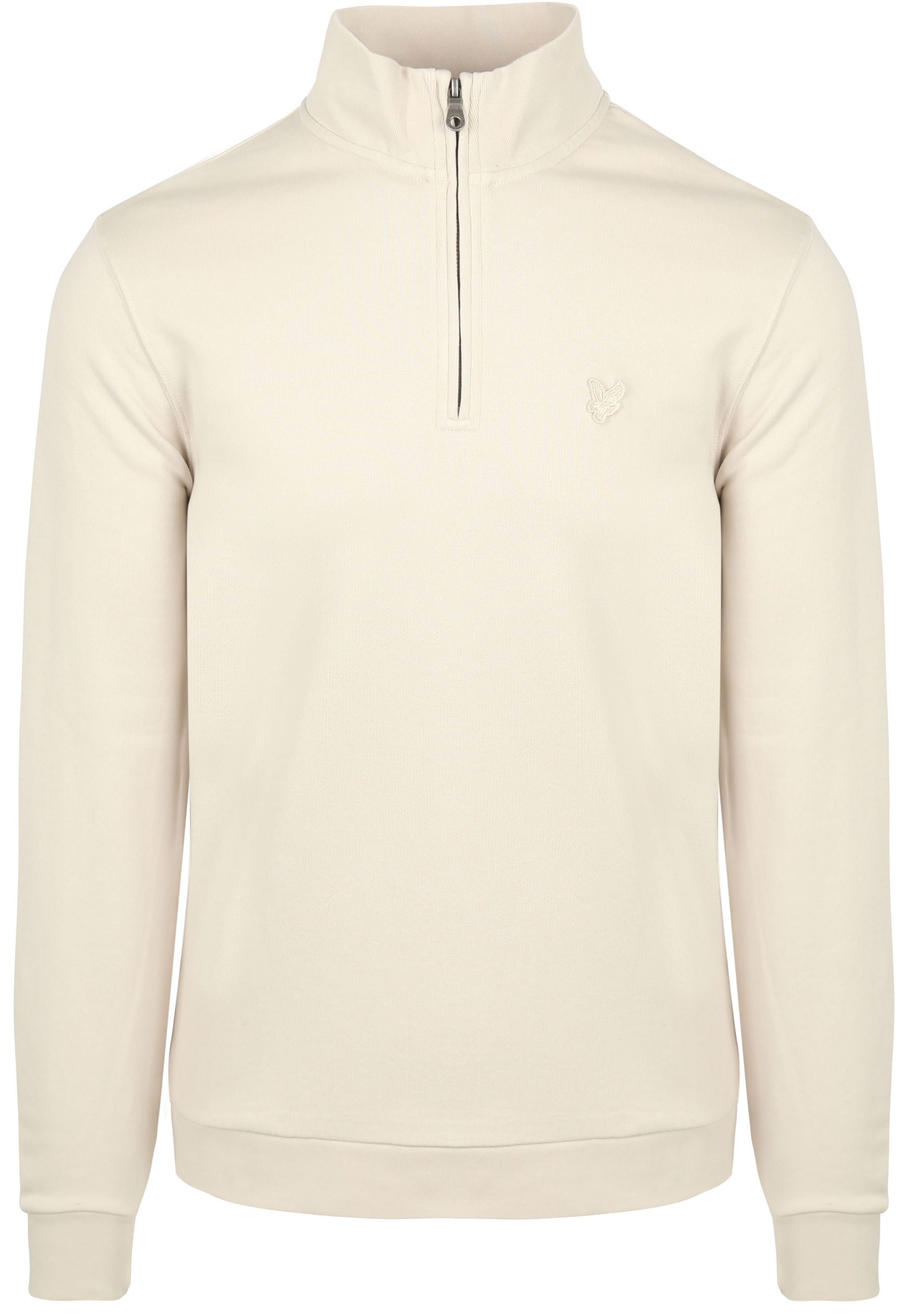 Lyle & Scott Halv Zip Pullover i Tonal Ecru ML2022TON-W870