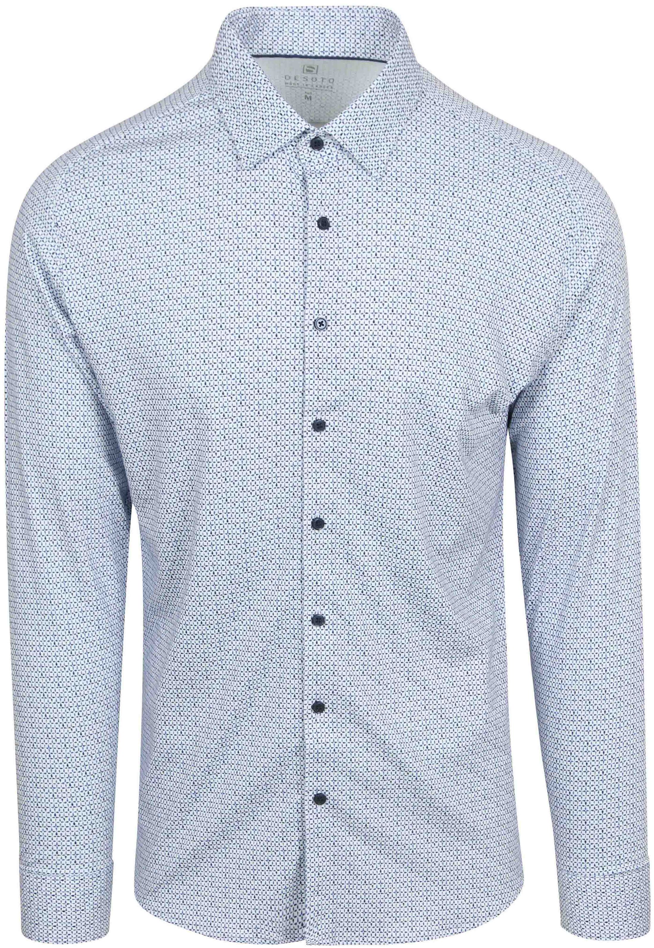 Desoto Hemd Print Lichtblauw 81028-3-155 kopen | Suitable