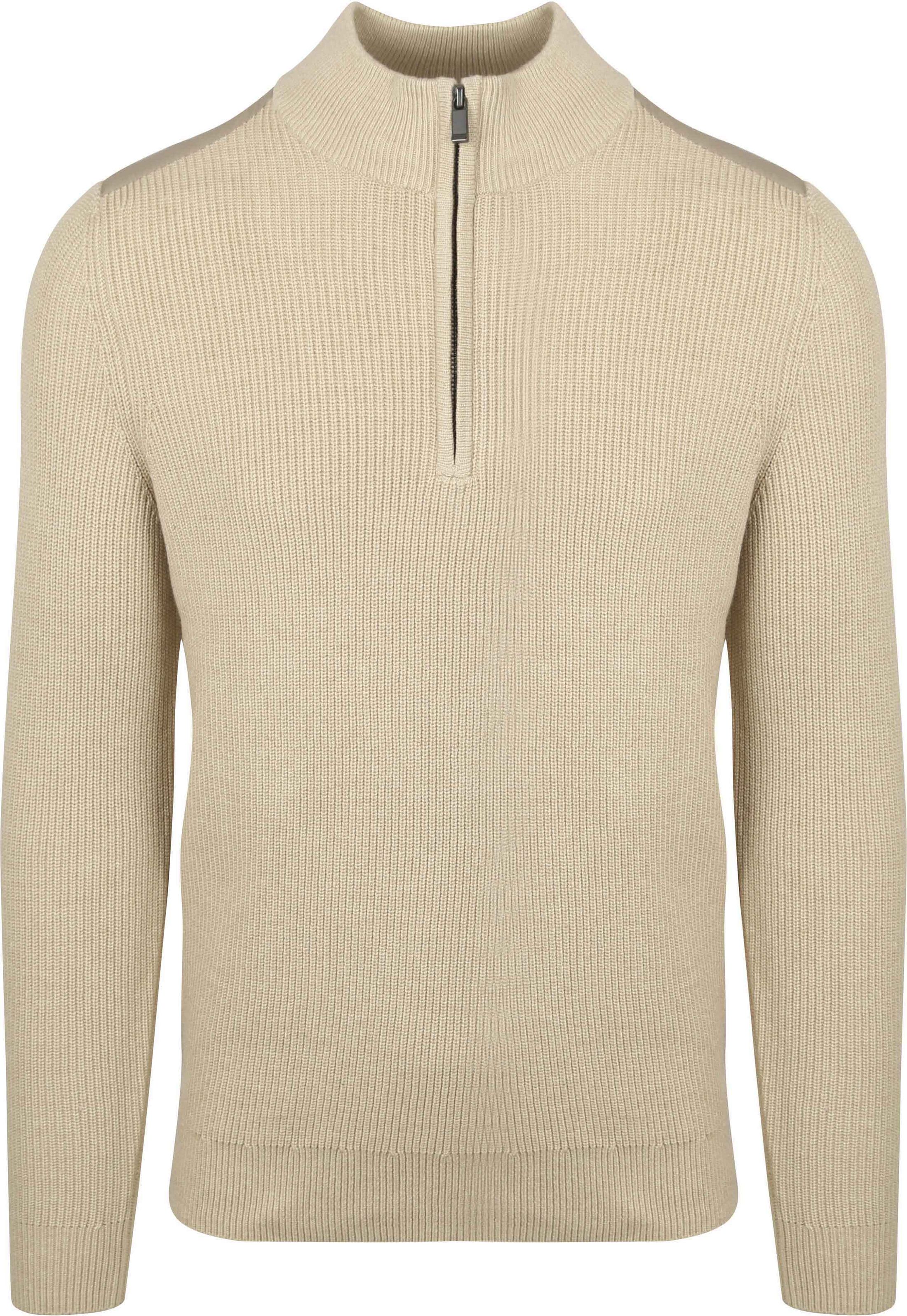 Suitable Halv lynlås Trøje Patch Ecru PU-COWO-HZP-STBL-25.01 FCD Off White 36715