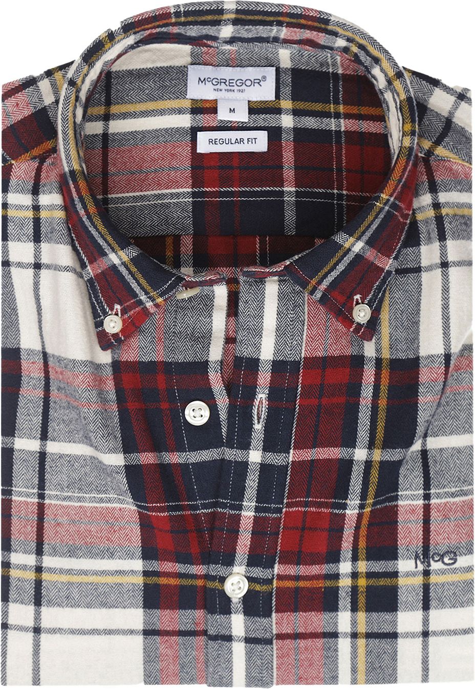 McGregor Hemd Herringbone Ruit Rood Blauw MM242.6001.09-9100 kopen | Suitable