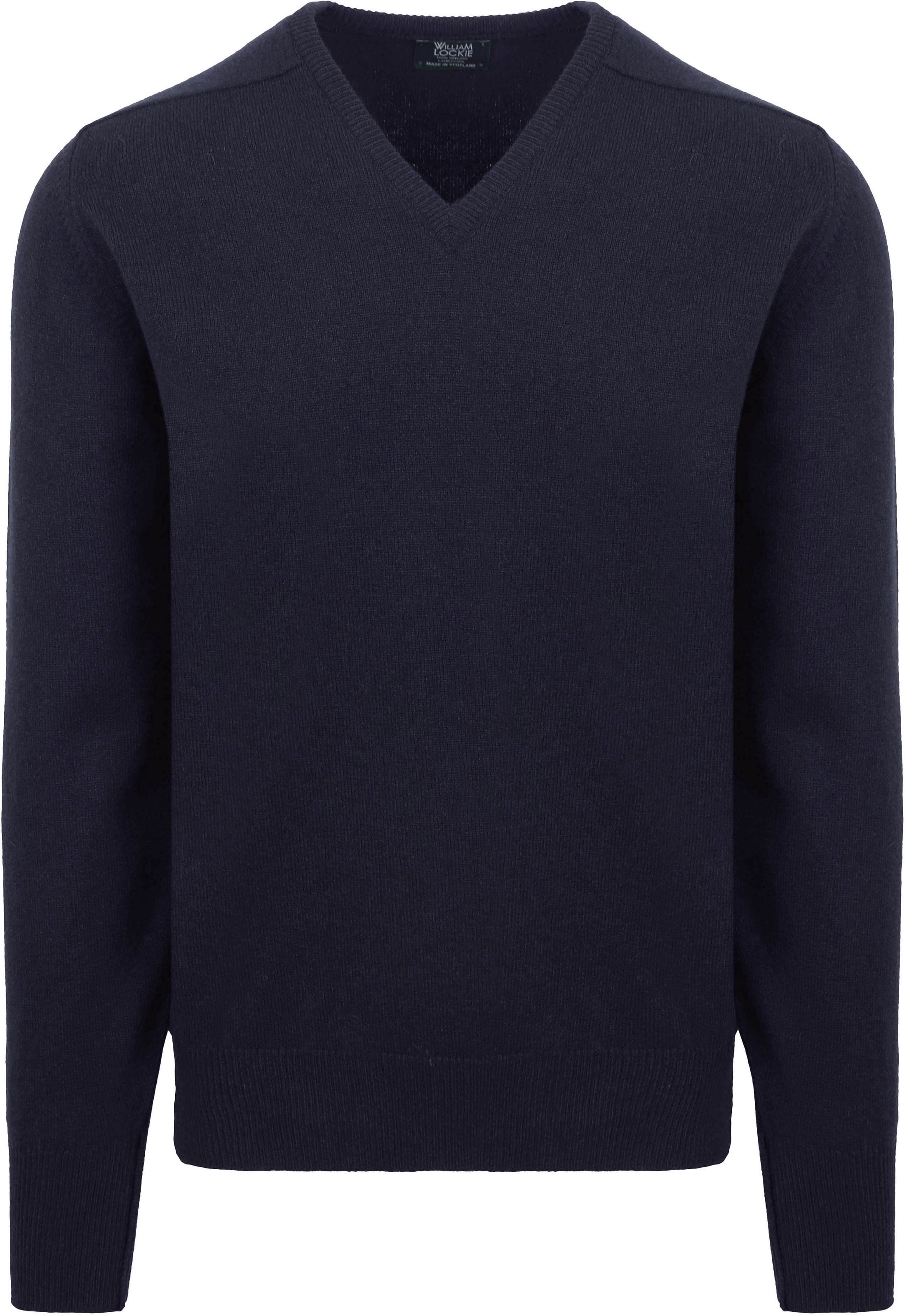 William Lockie V-Ausschnitt Pullover Lammwolle Dunkelblau 7092DF-11 Navy kaufen | Suitable