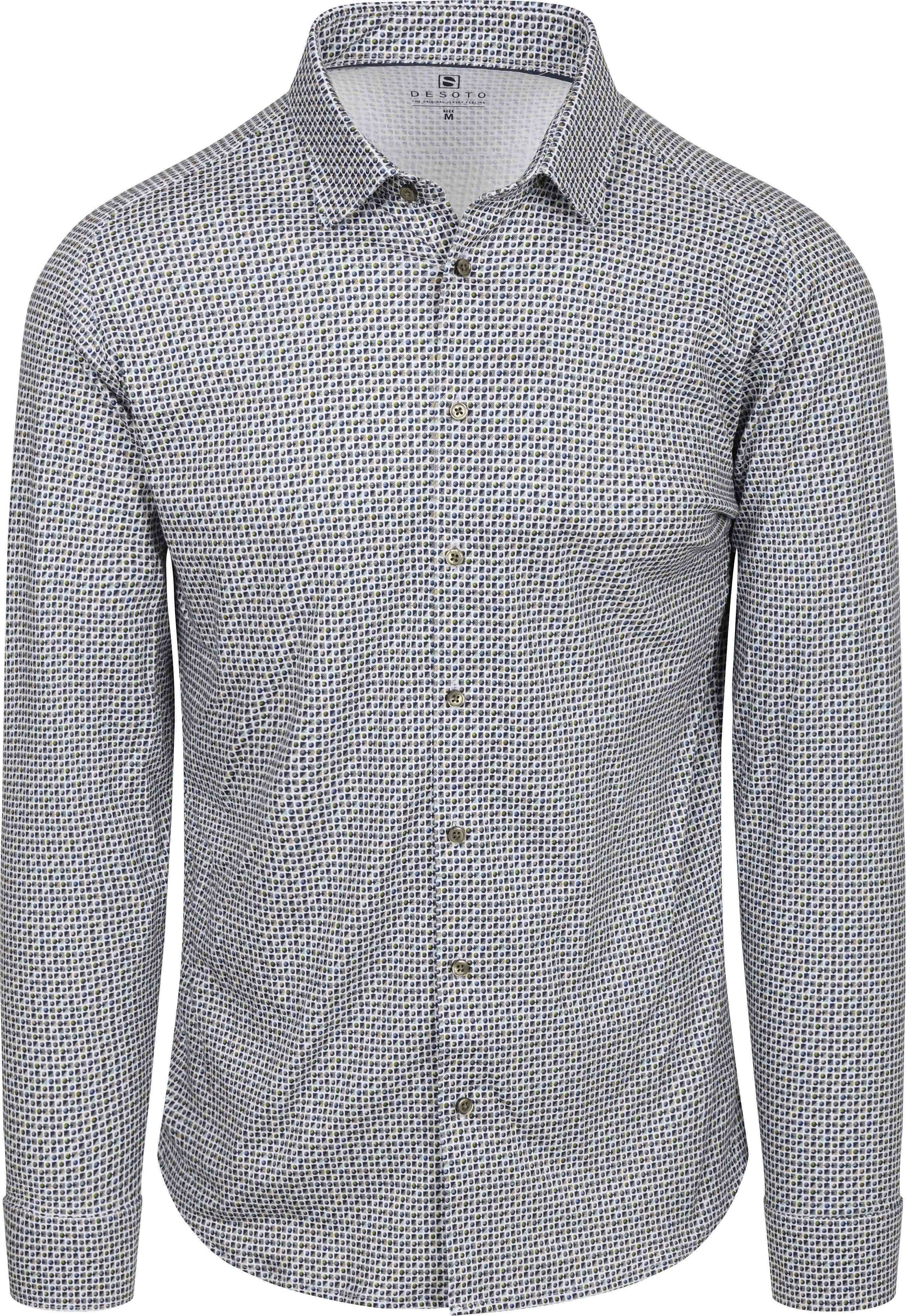 Chemise Desoto à Imprimé Cercles Et Carrés Verte 97428-3-653 commander en ligne | Suitable