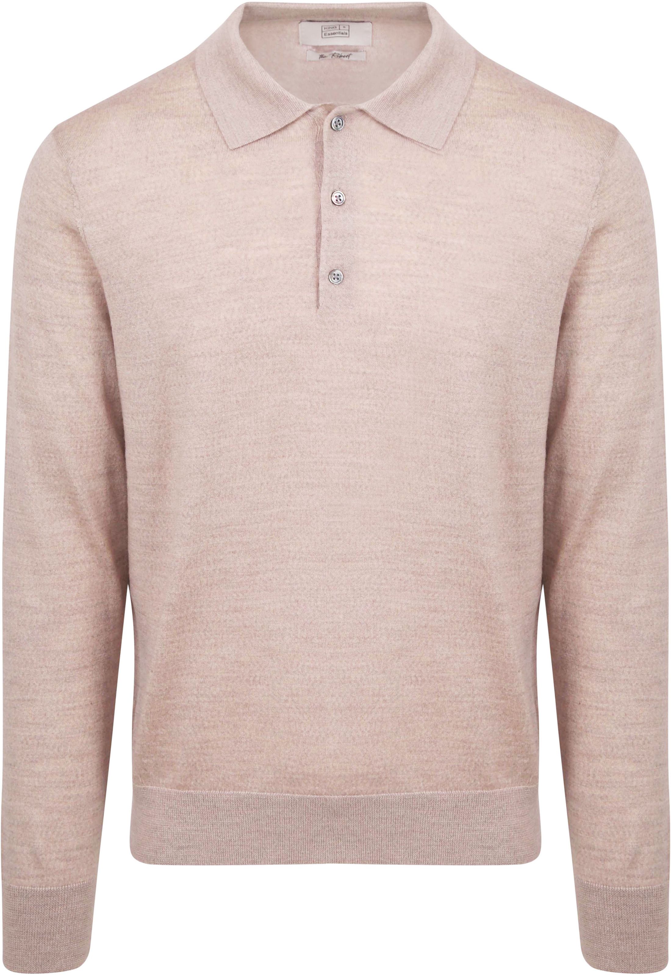 King Essentials Den Robert Longsleeve Polotrøye Merino Beige KM111030002-N018T