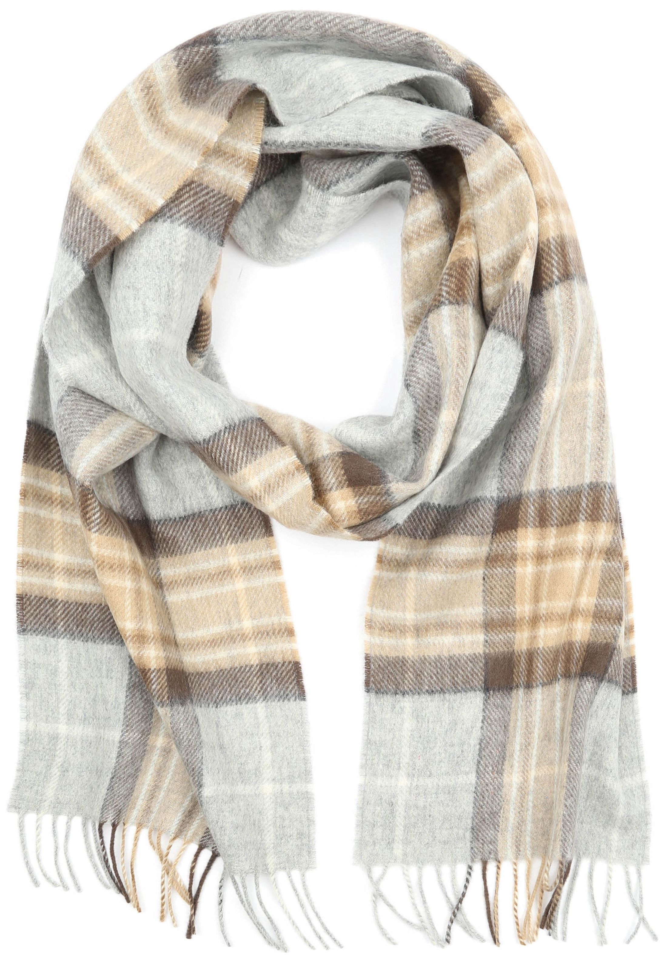 Suitable Scarf Checkered Merino Beige Grey order online | SCARV-STBL-21 | Suitable Lithuania