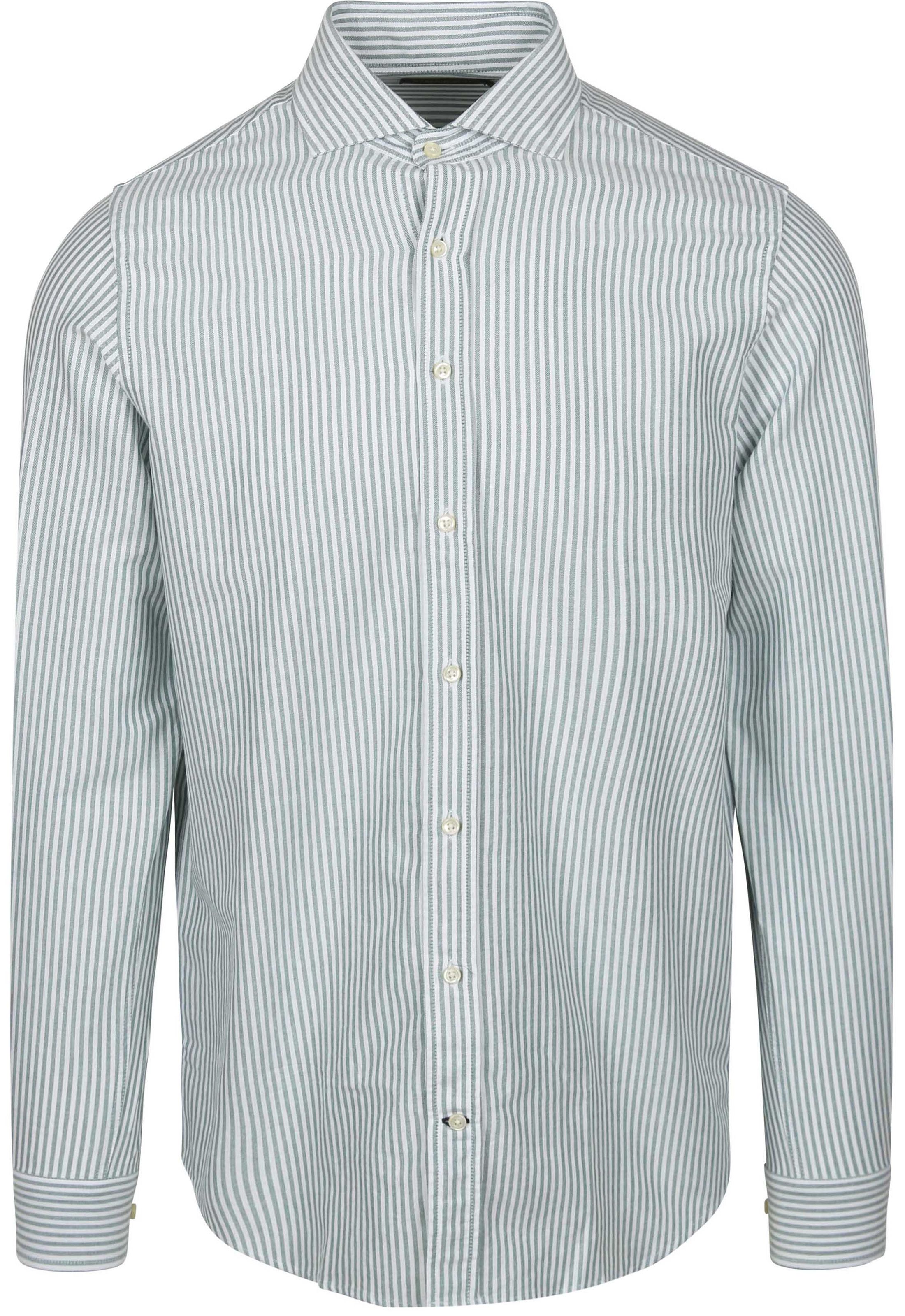 Steppin' Out Shirt Oxford Stripes Light Green  SM6001.0027-Green order online | Suitable