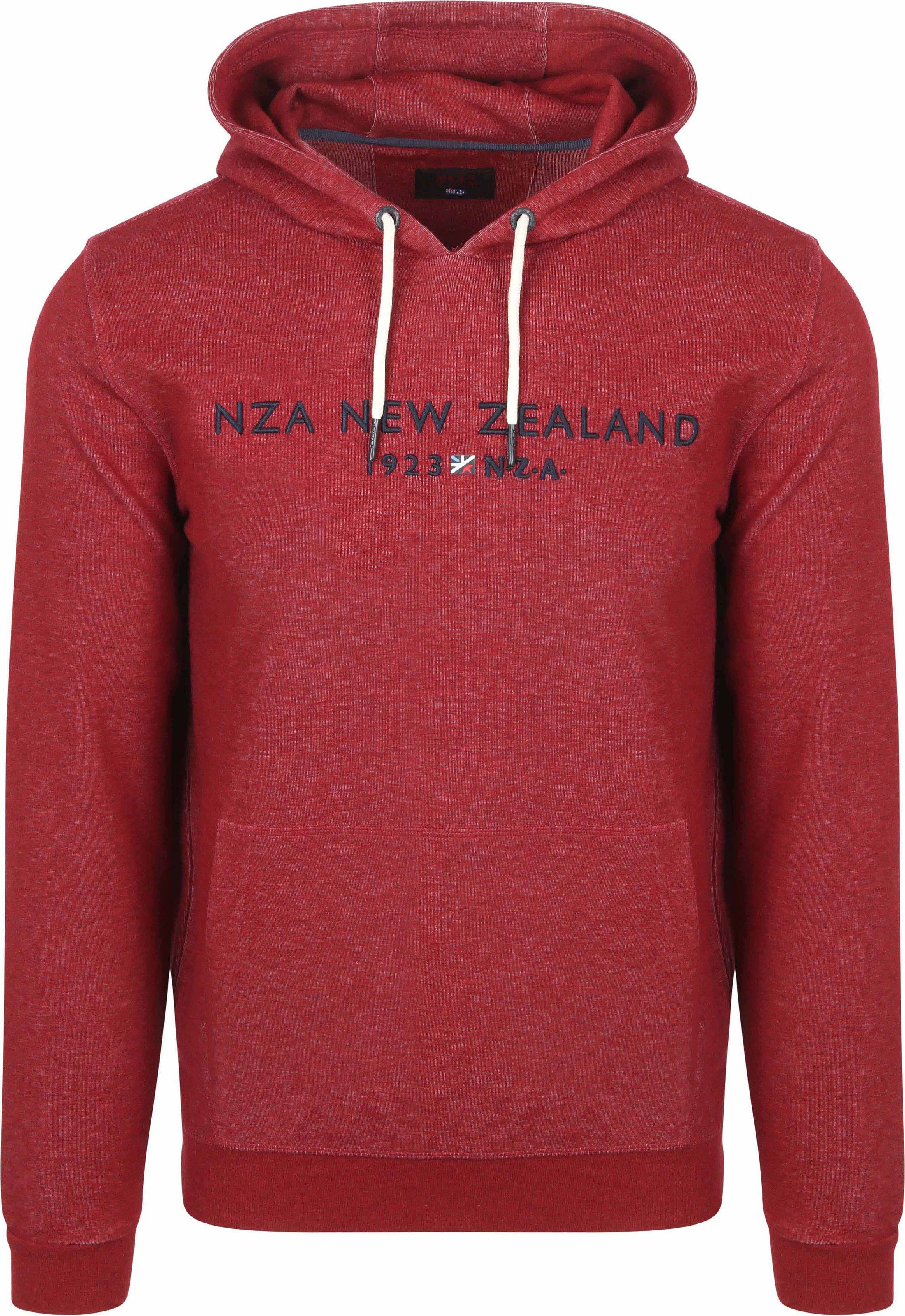 NZA Hoodie Diamond Logo Melange Körsbärsröd 25HN316-1570