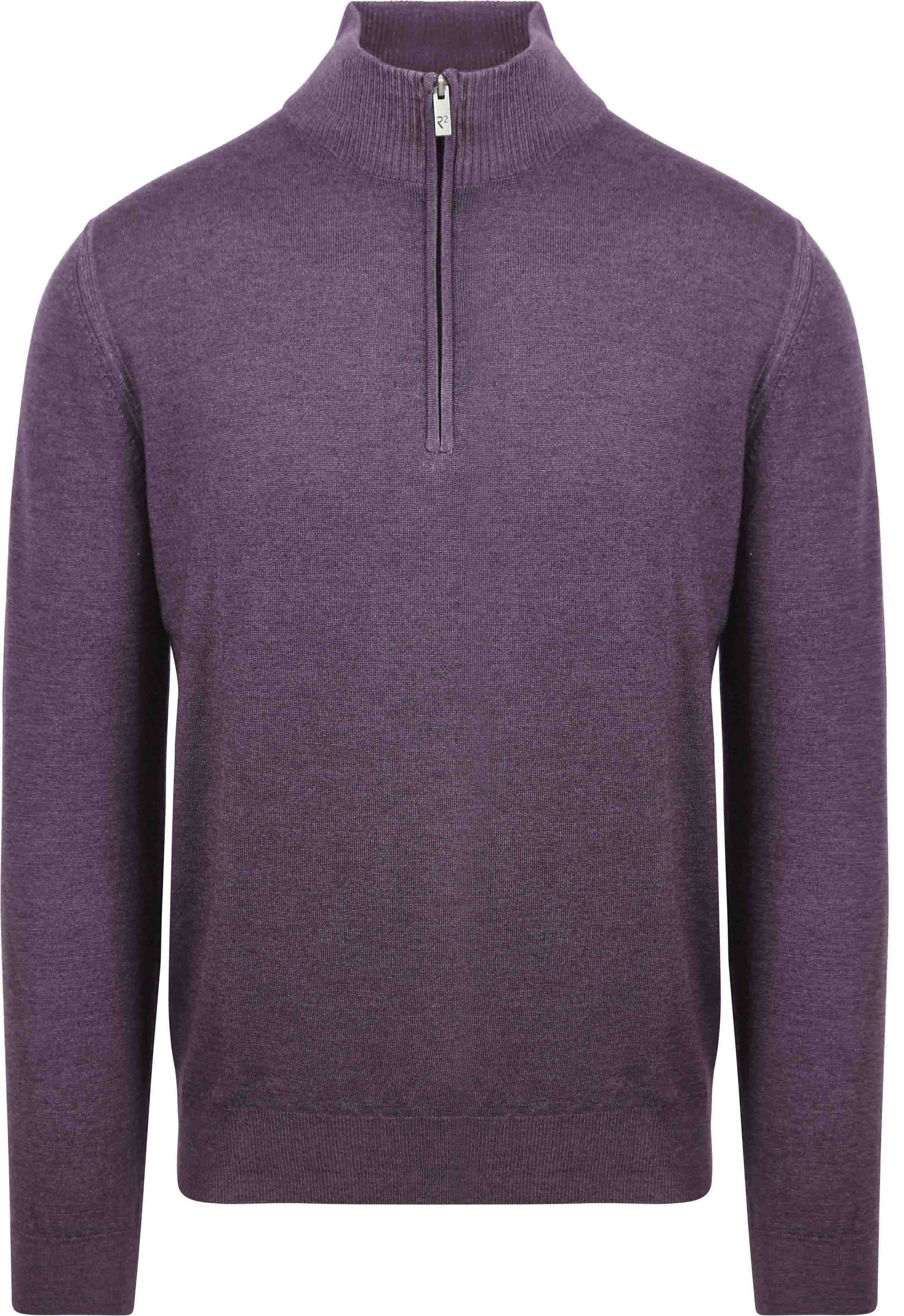 R2 Amsterdam Sweter Fioletowy 122.ZIP.001-064 