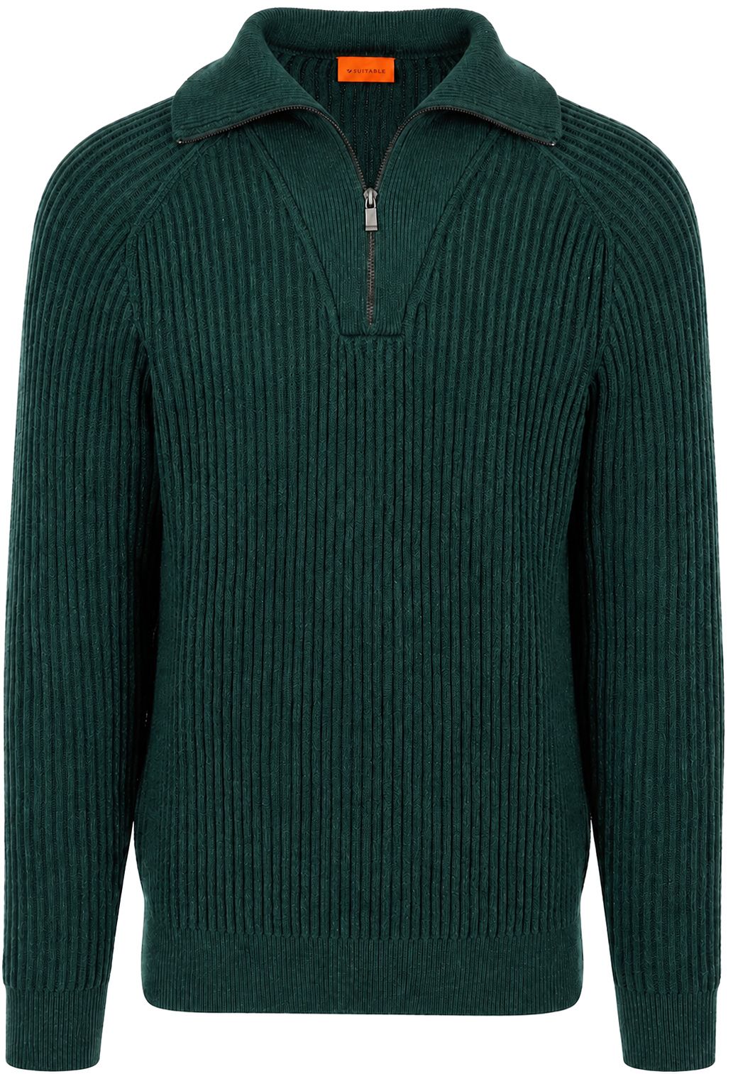 Suitable Half Zip Pullover Sailor Wool Blend Dark Green order online | Suitable Slovakia