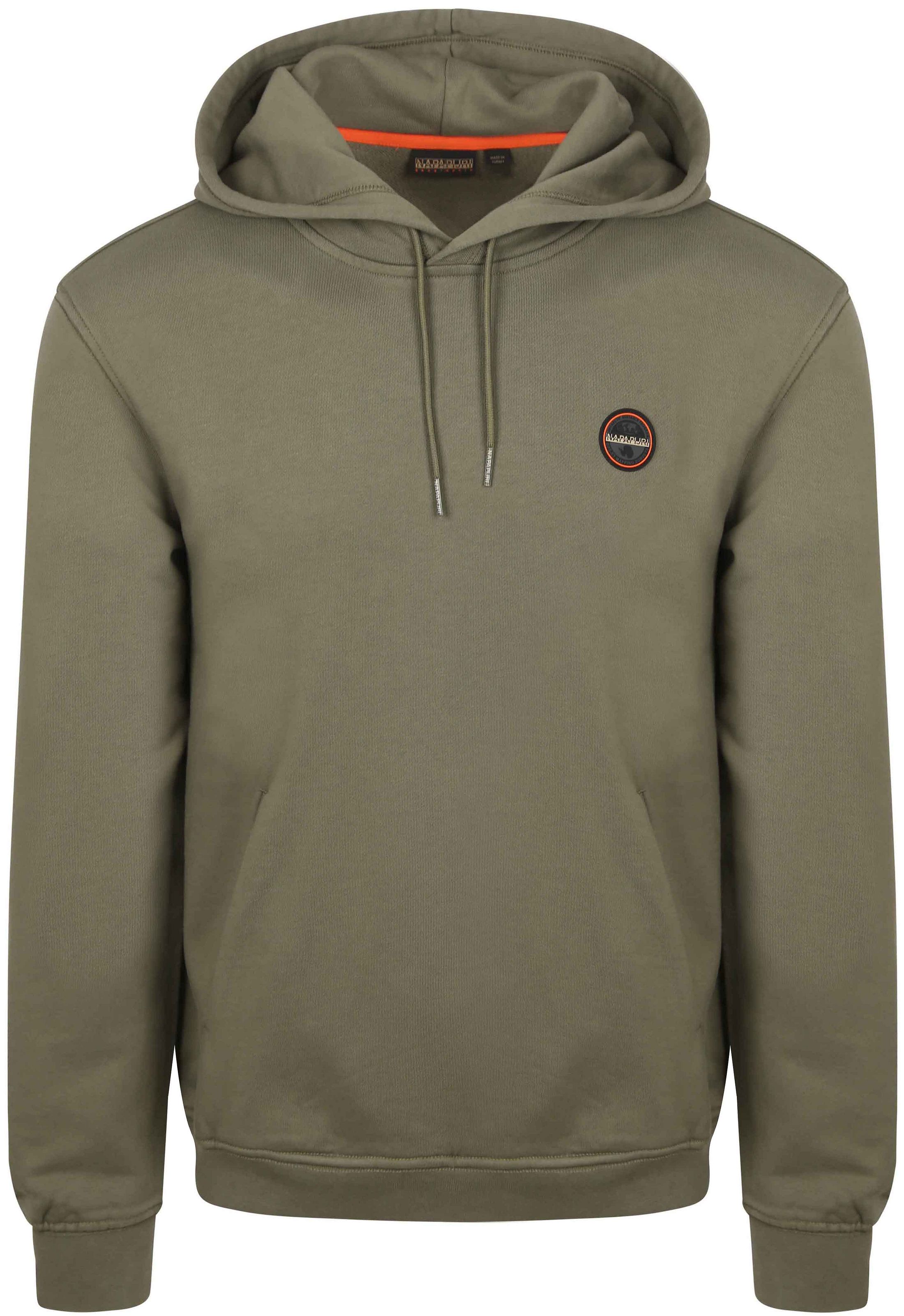 Napapijri Badge Hoodie Olivgrön NP0A891LG0A1