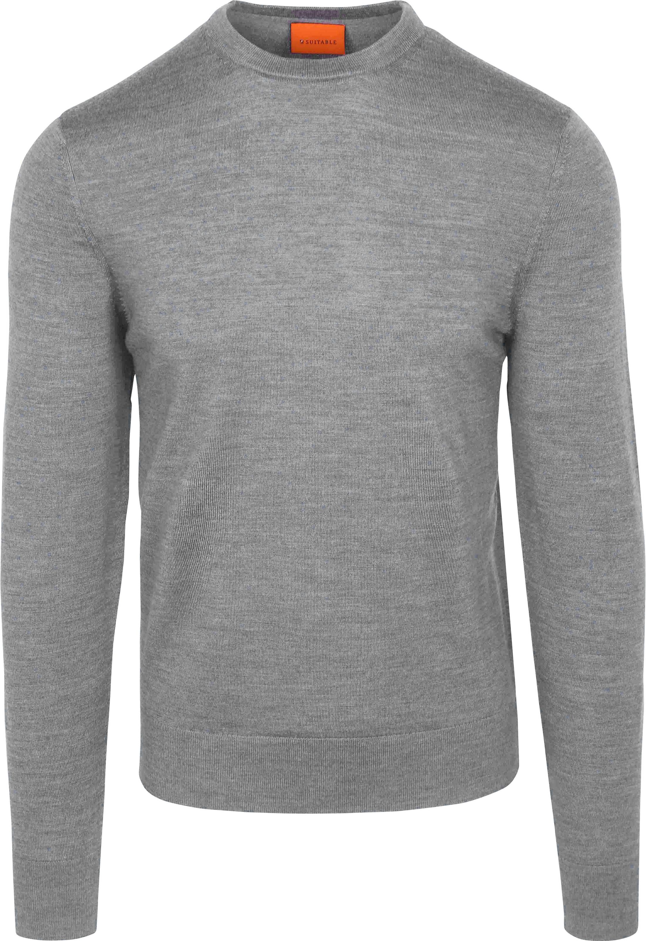 Suitable Merino Pullover Grå PU-MRI-O-24 VP205450 Grey
