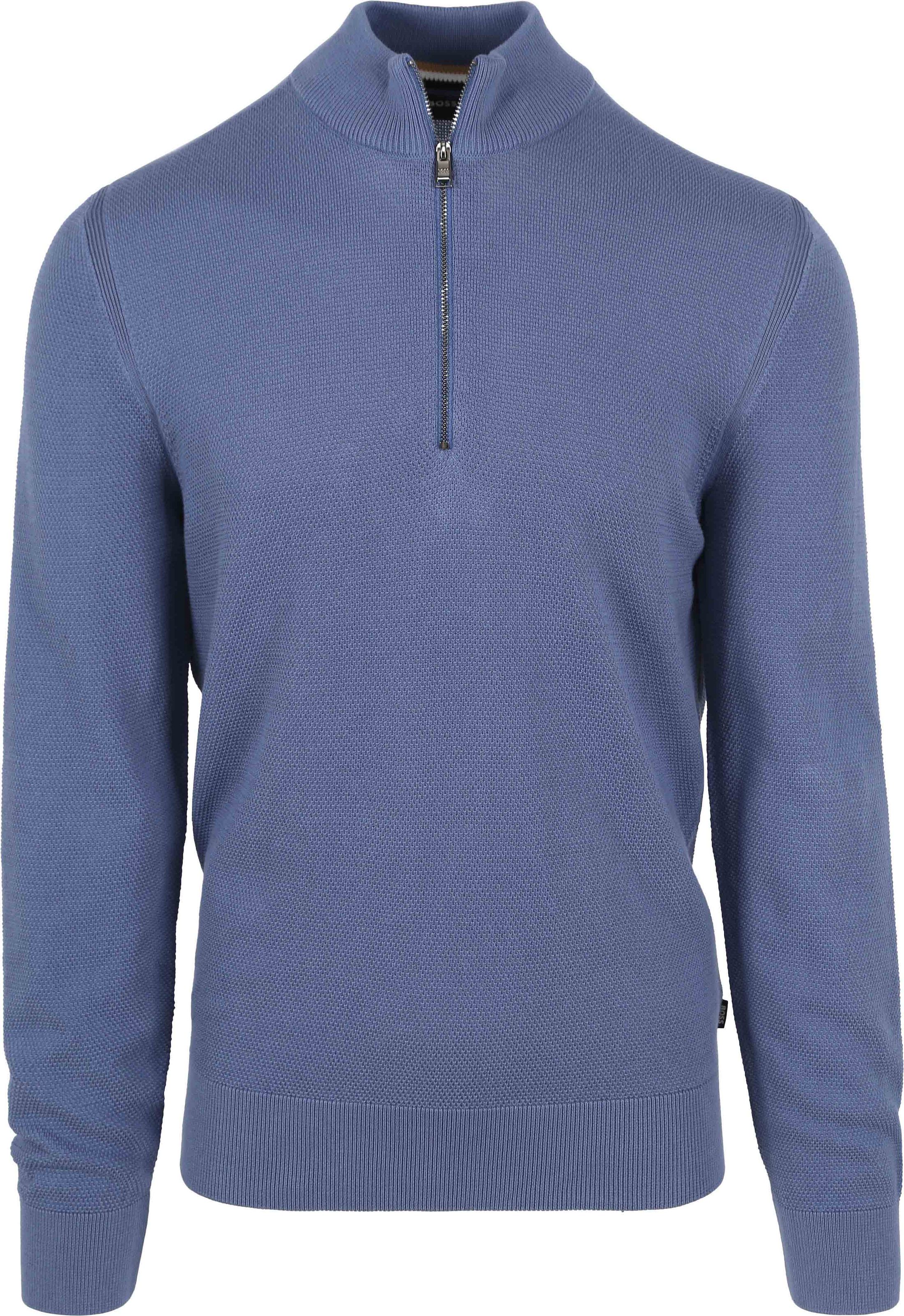 BOSS Ebrando-P Half Zip Trui Blauw 50505997-479 kopen | Suitable