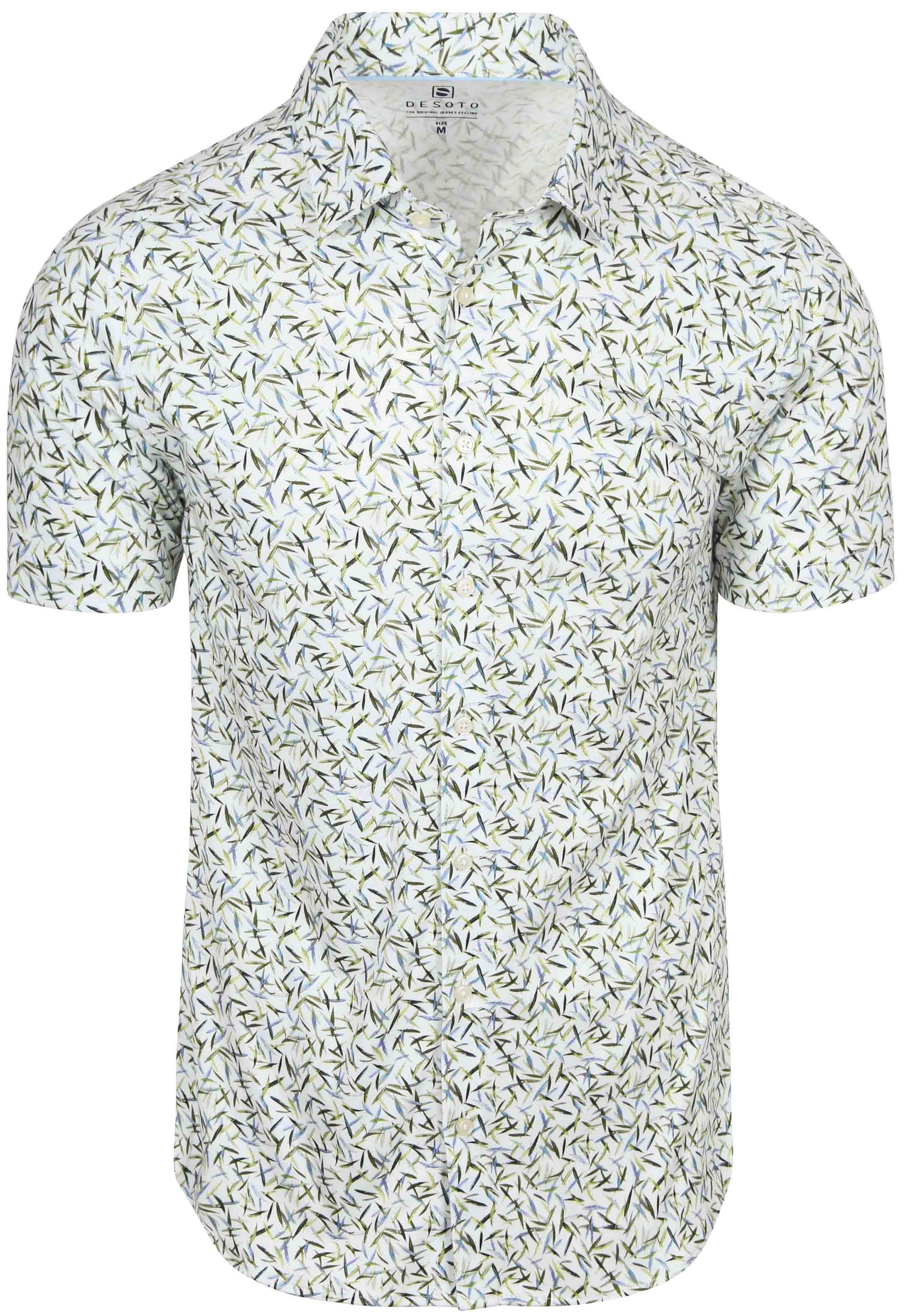 Køb Desoto Kortærmet Jersey Skjorte med Print Grøn Blå 92632-3-631 | Suitable