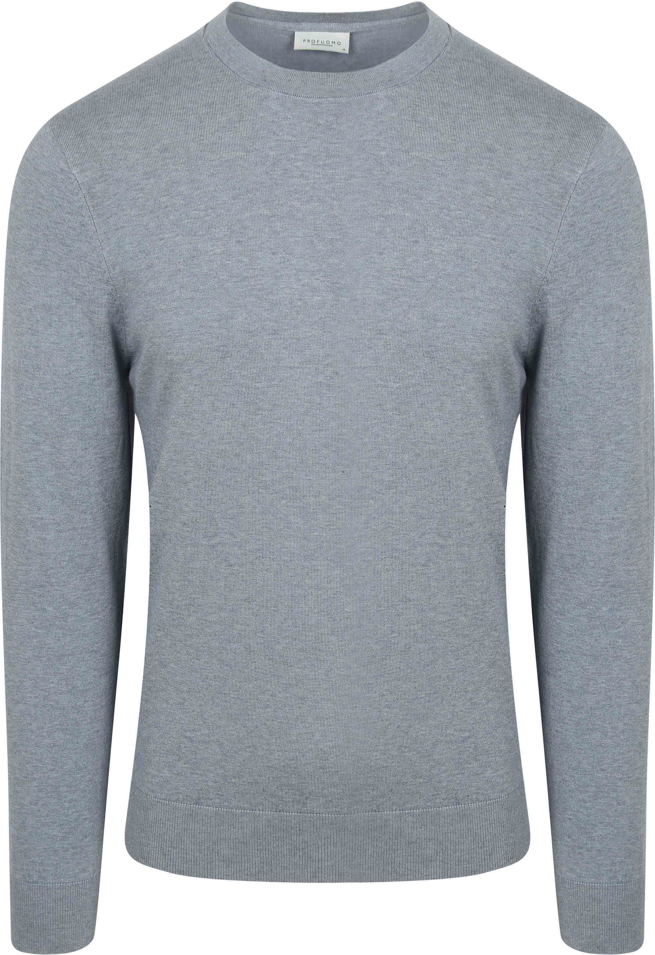Profuomo Pullover Crewneck Basic Blauw PPWJ10001D-M