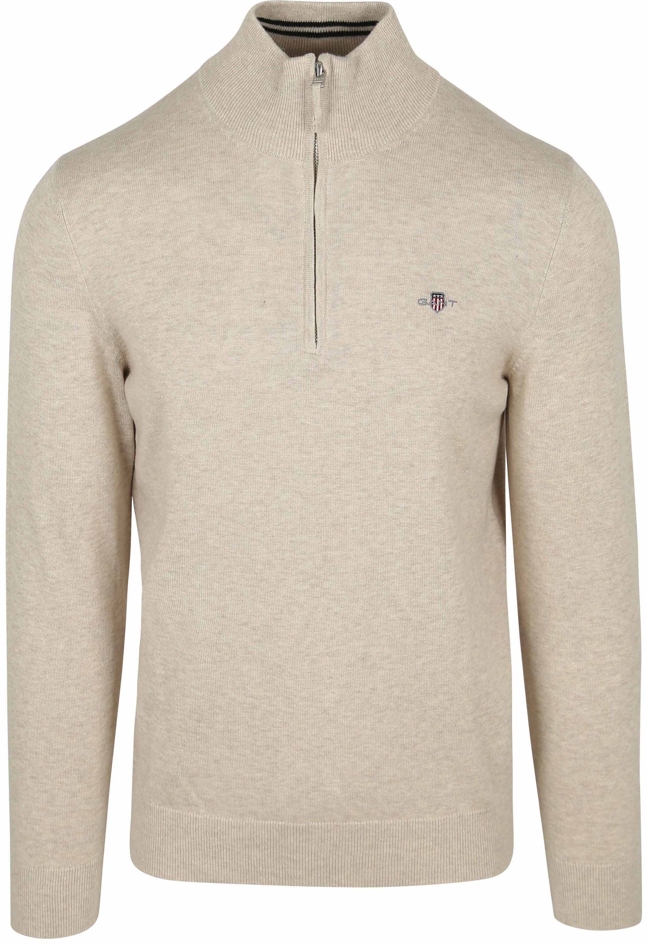 Gant Half Zip Trui Lichtbeige 8030564-291 kopen | Suitable