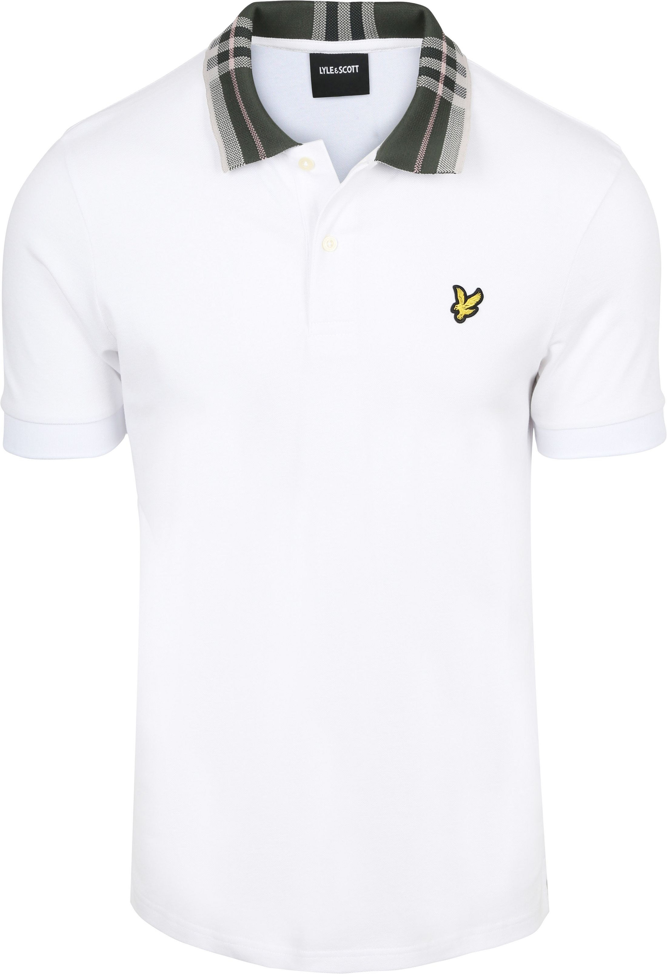 Køb Lyle & Scott Polo med Tartan Krave Hvid SP2403V-626 | Suitable