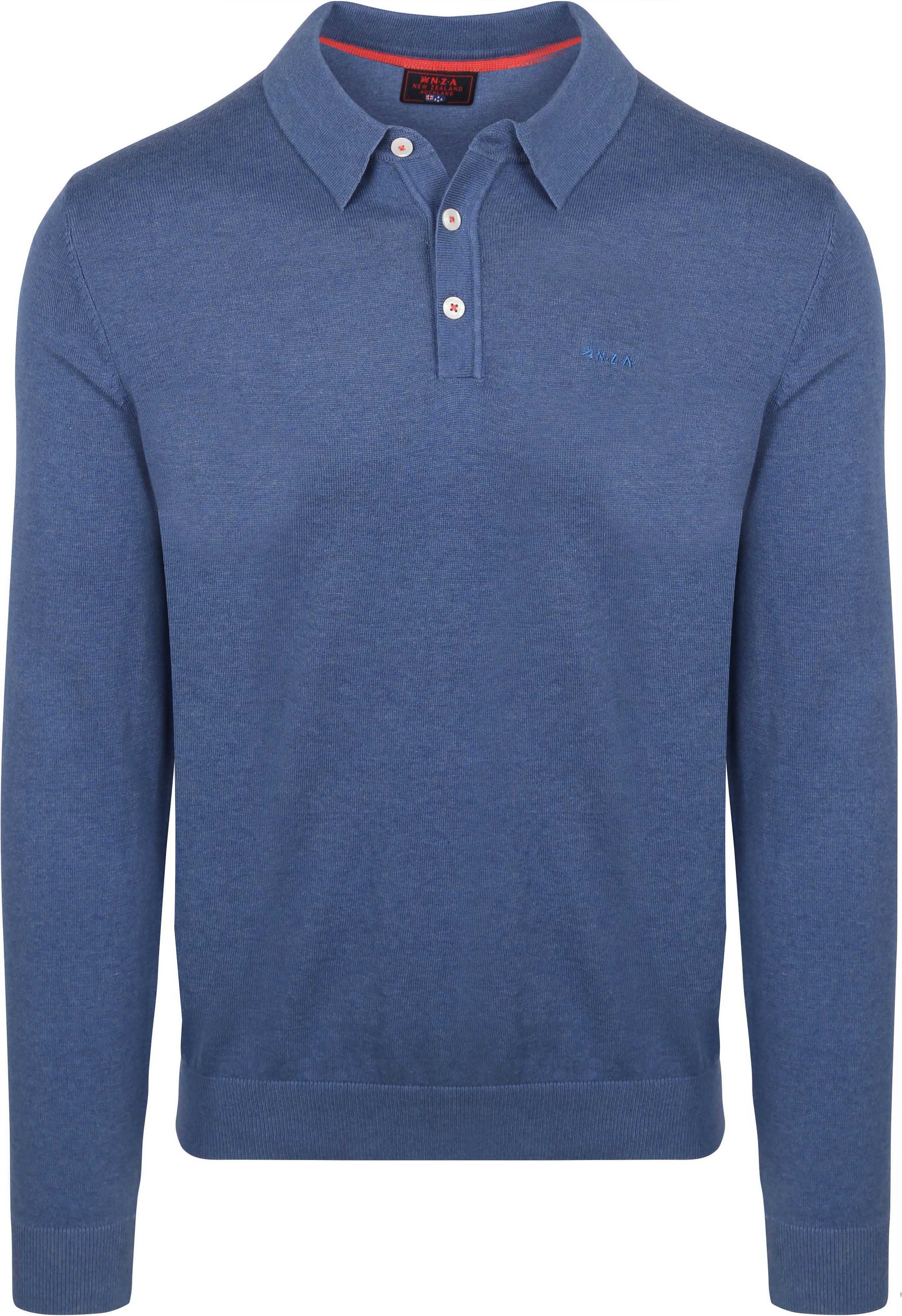 NZA Longsleeve Strick Polo Blau kaufen | 26AN281-2691 | Suitable