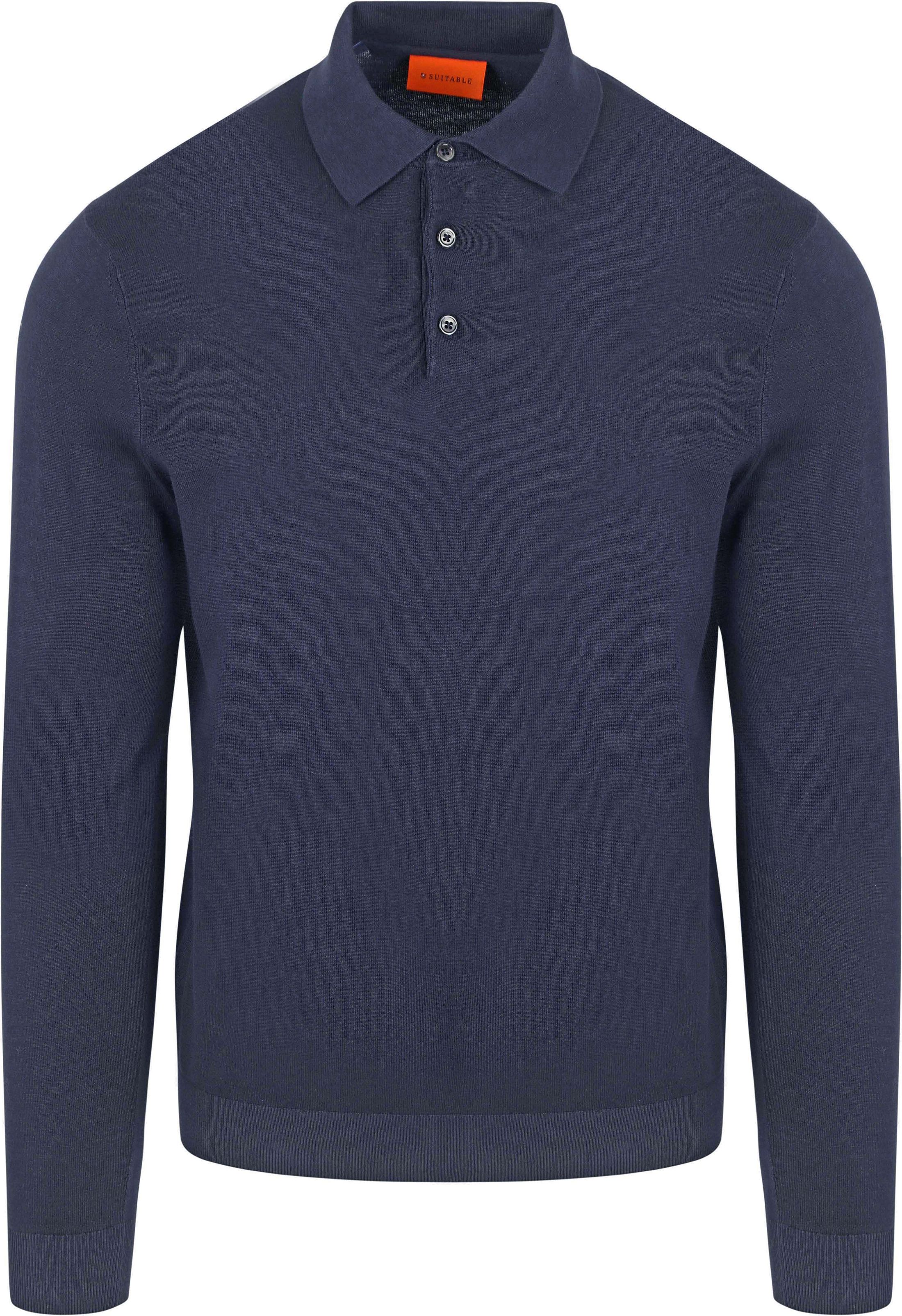 Passende Kompaktes Baumwoll-Poloshirt Marineblau PU-POLO-CO-24 Navy