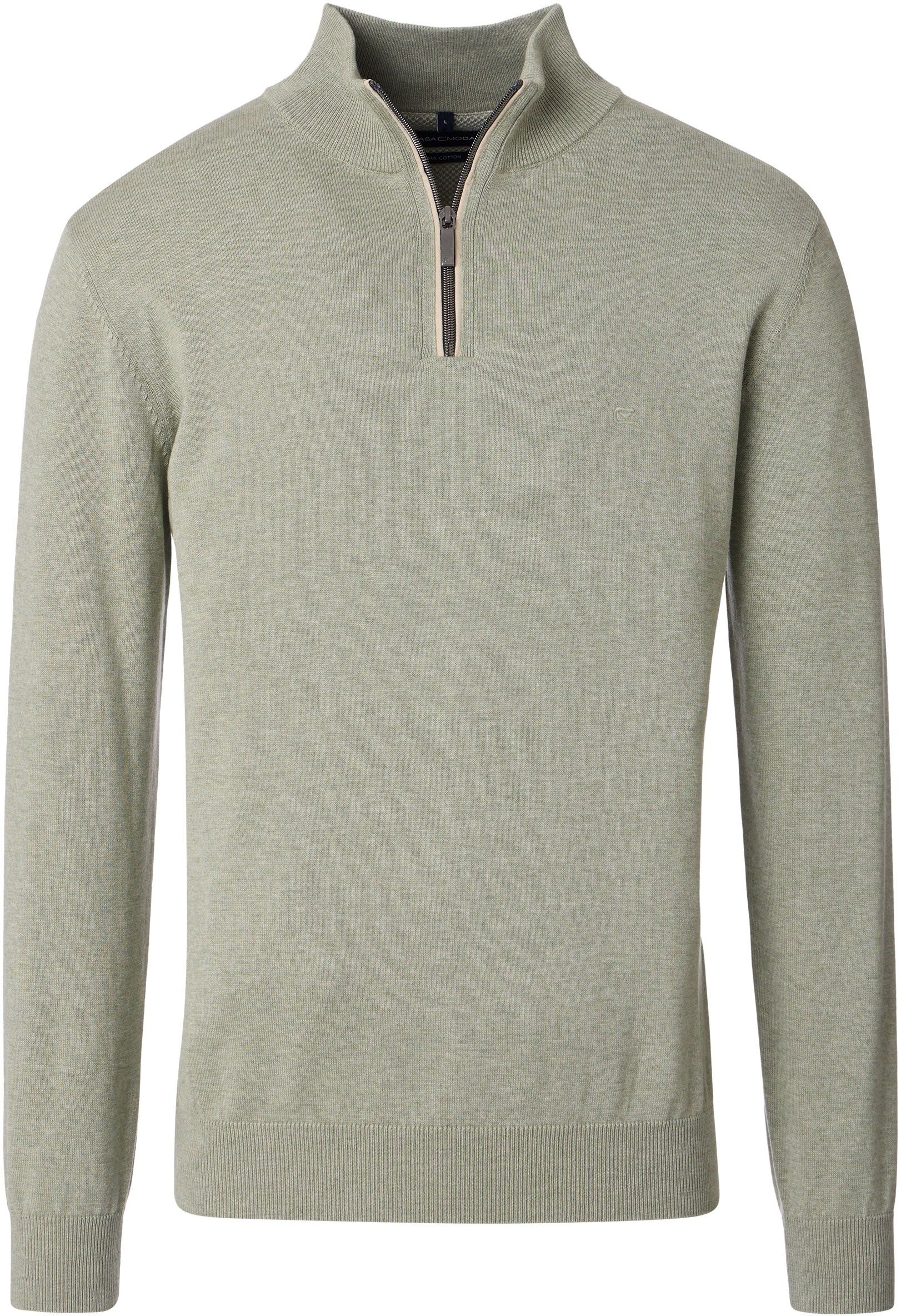 CASAMODA Halfzip Pullover Solid Hellgrün 004410-381 kaufen | Suitable