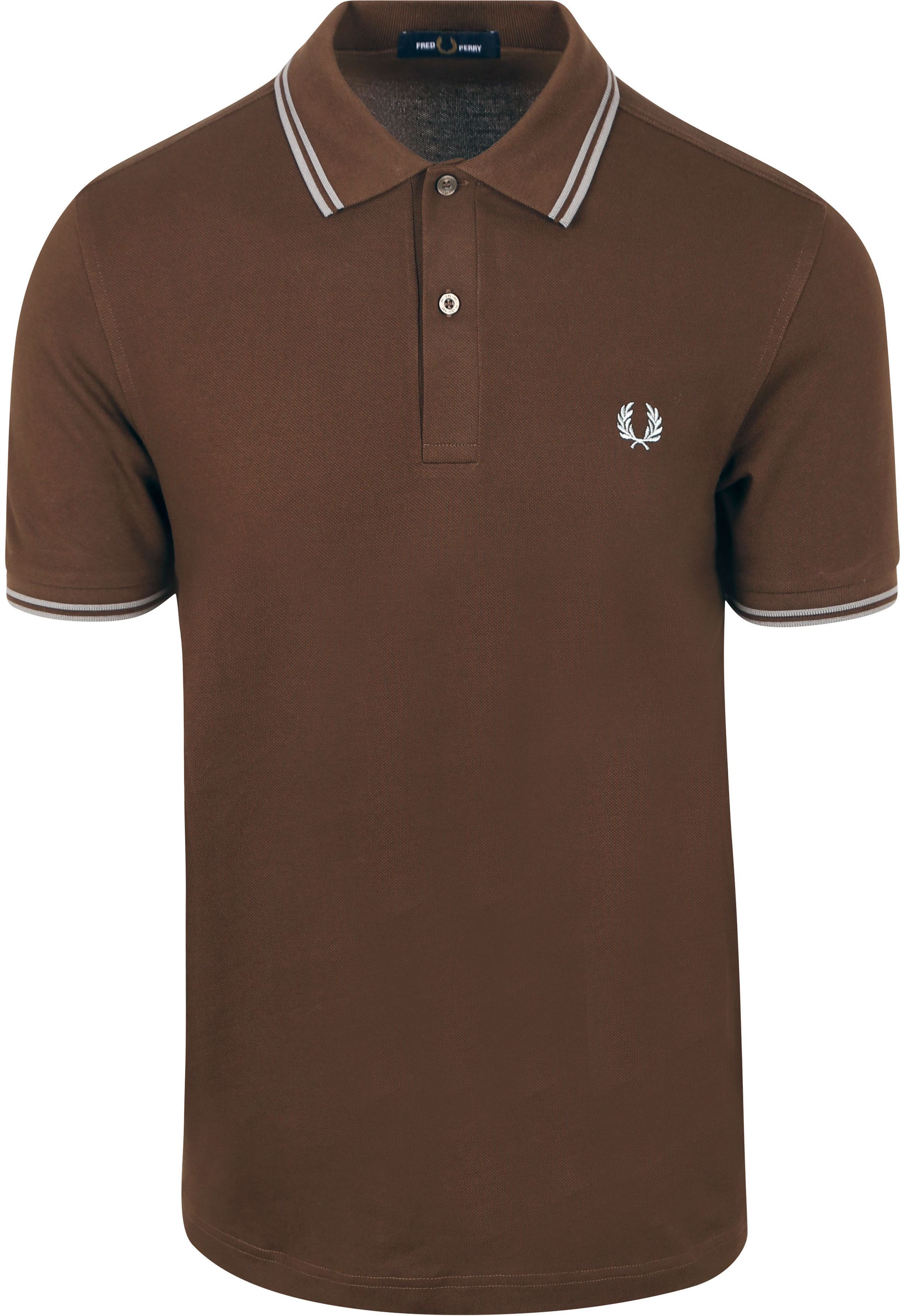Fred Perry Polo Twin Tipped M3600 Brun 49A M3600-49A