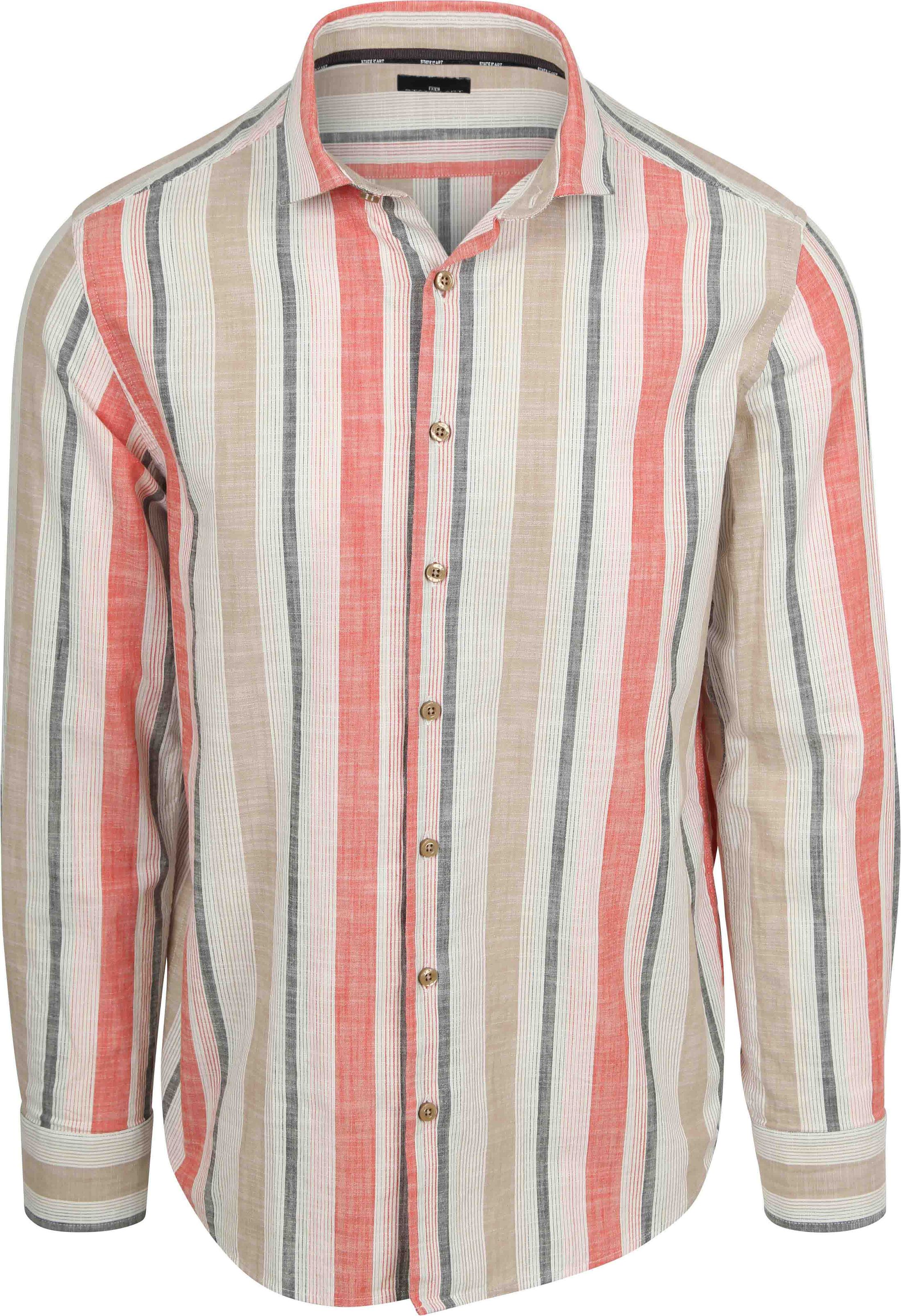 State of Art Hemd Gestreift Rot kaufen | 21216292-4216 | Suitable