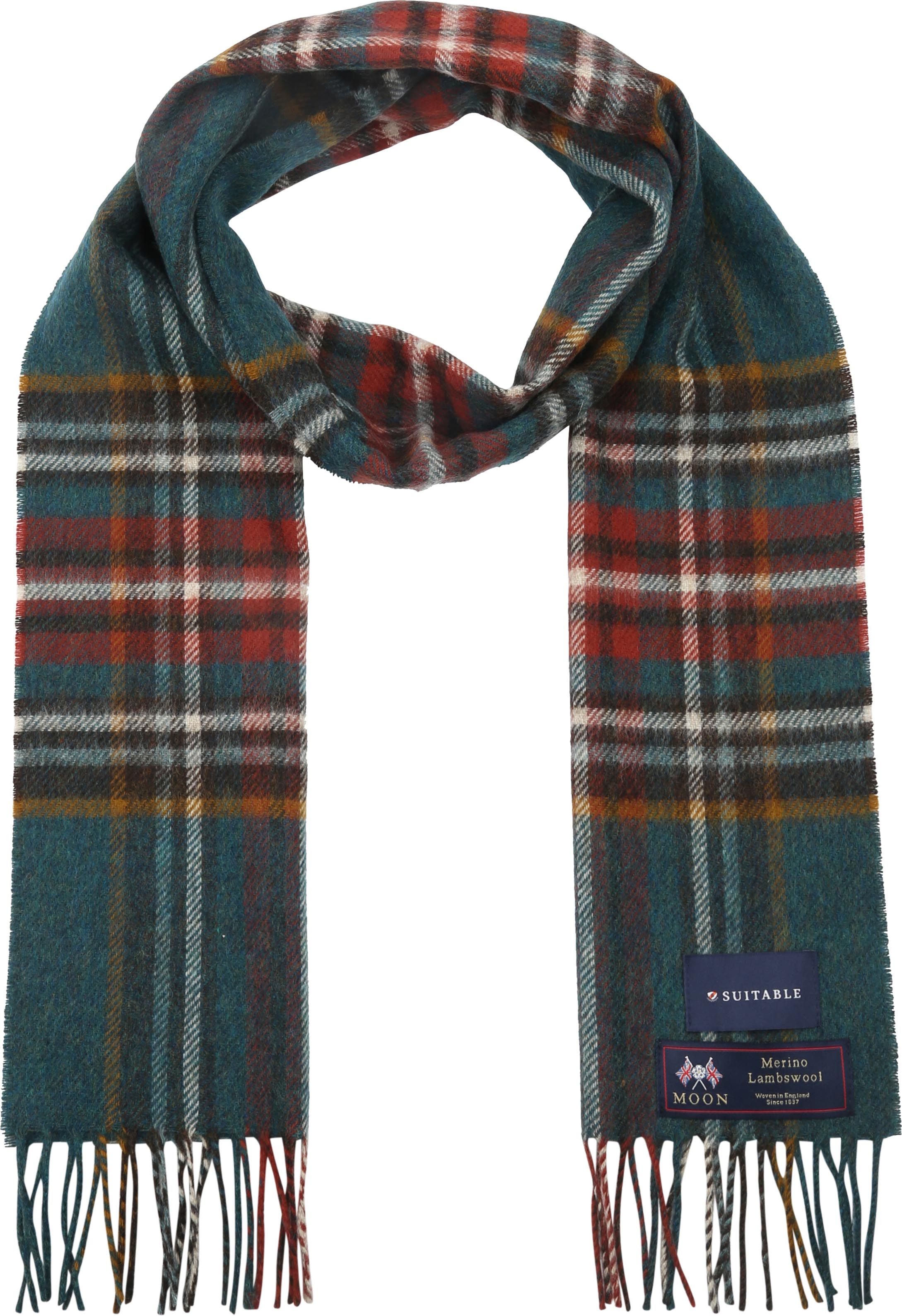 Suitable Echarpe à Carreaux Merinos Petrol  SCARV-STBL-AW24-05 commander en ligne | Suitable