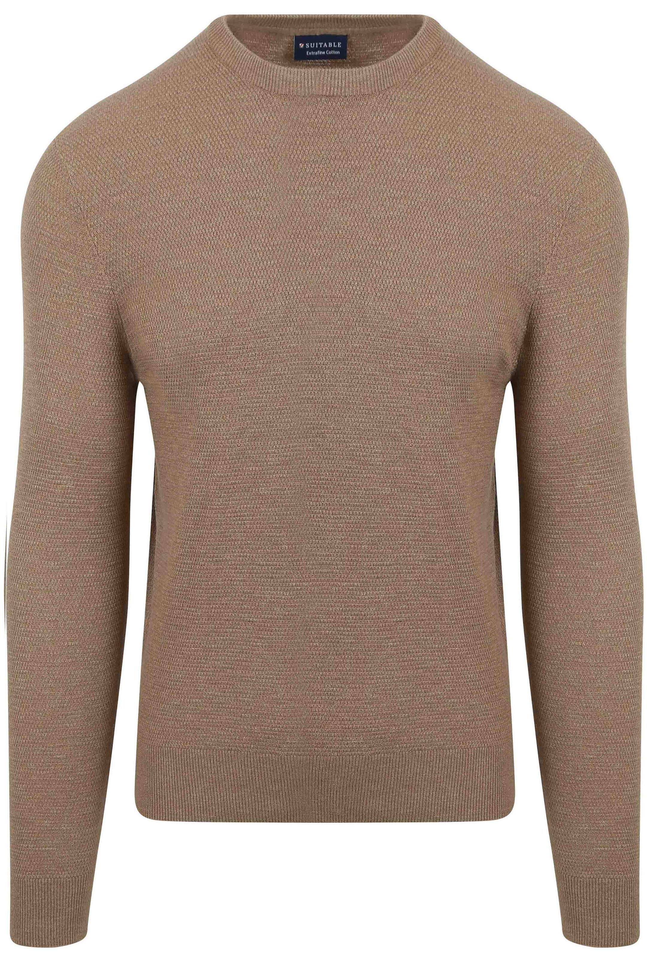 Køb Suitable struktureret trøje i taupe PU-O-SLUB-24 FCD34305 | Suitable
