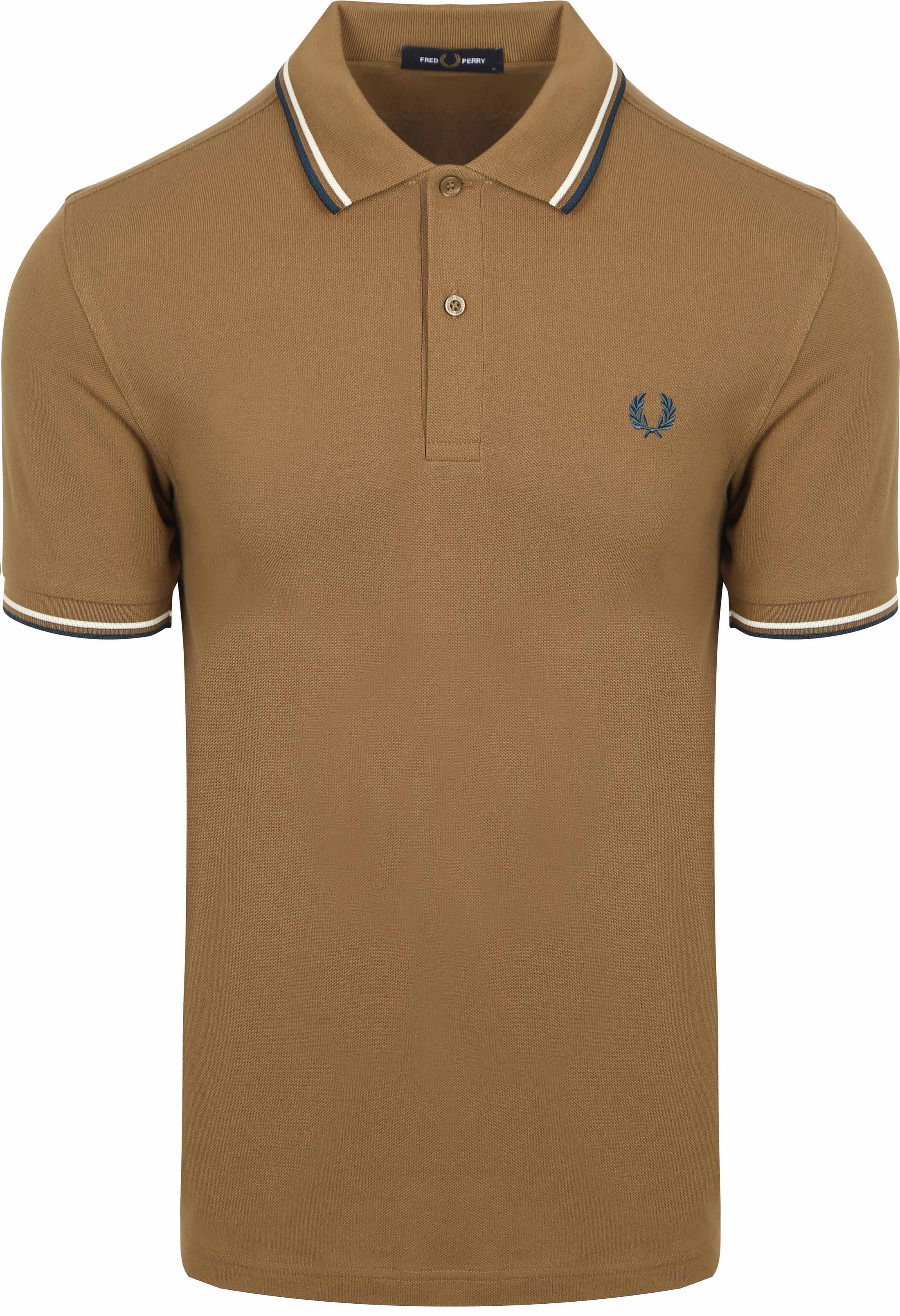 Fred Perry Polo Twin Tipped M3600 Brun Z60 M3600-Z60