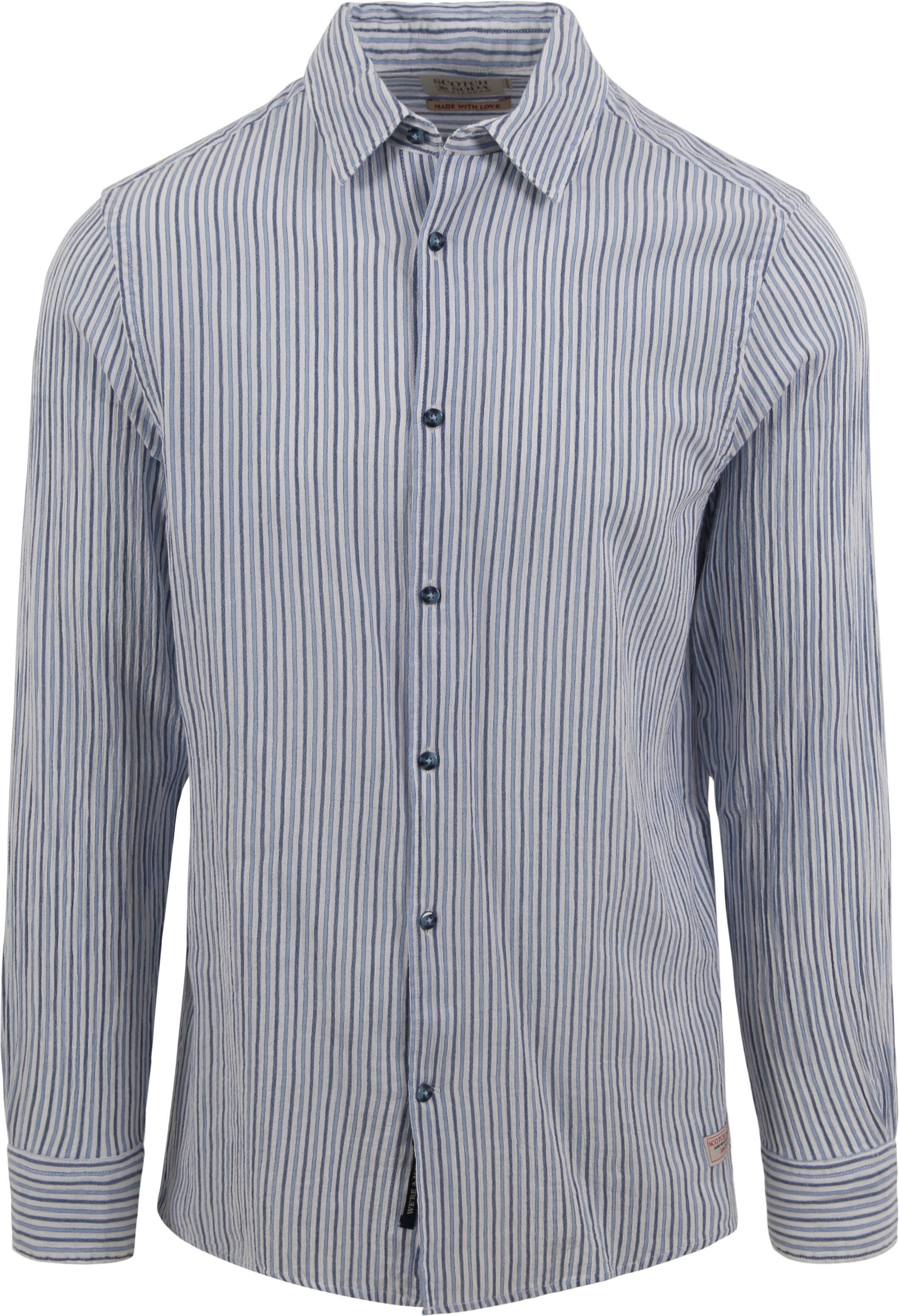 Scotch and Soda Chemise à Rayures Bleu Clair 171607-6039 commander en ligne | Suitable