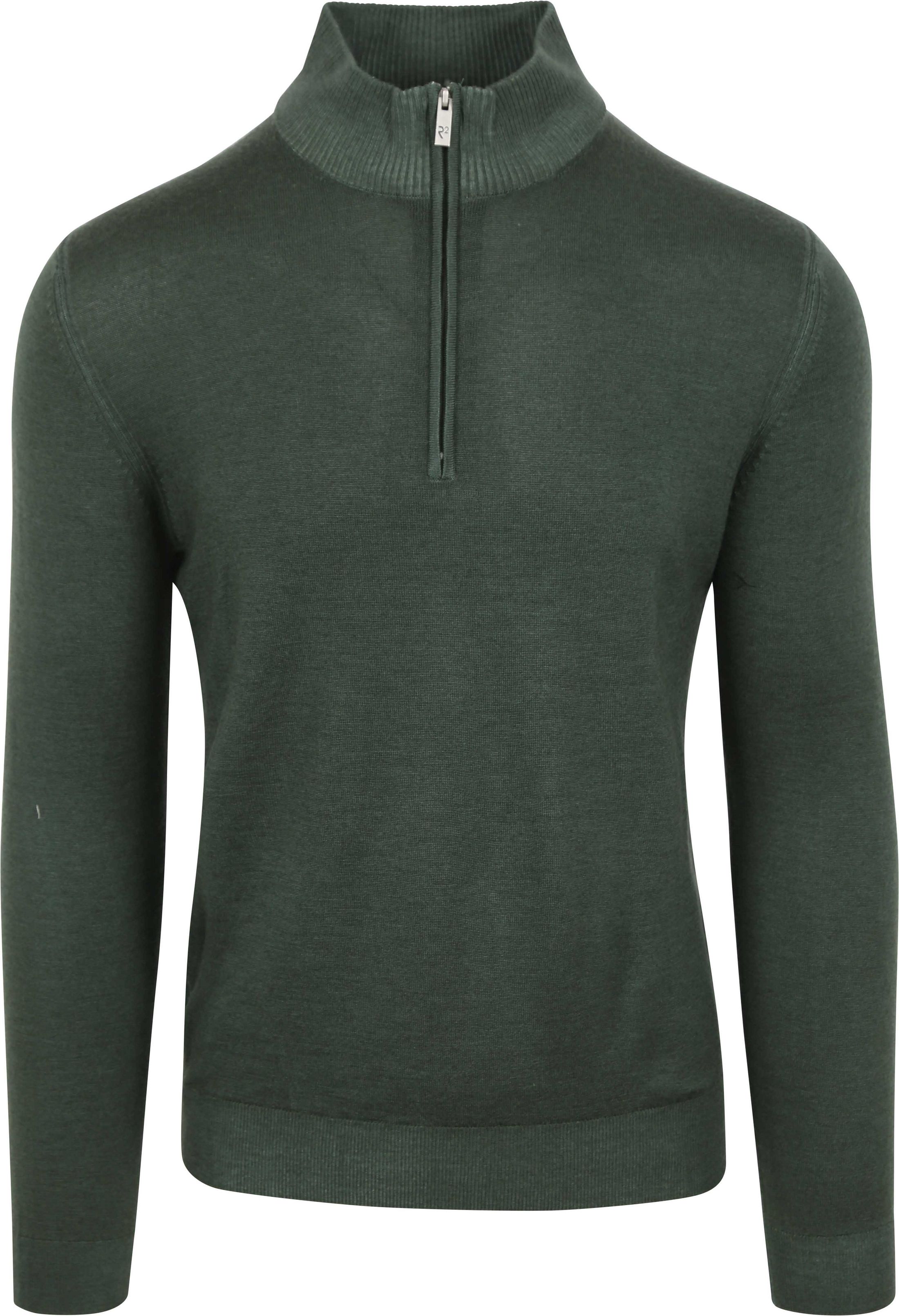R2 Amsterdam Sweter Ciemnozielony 122.ZIP.001-070 