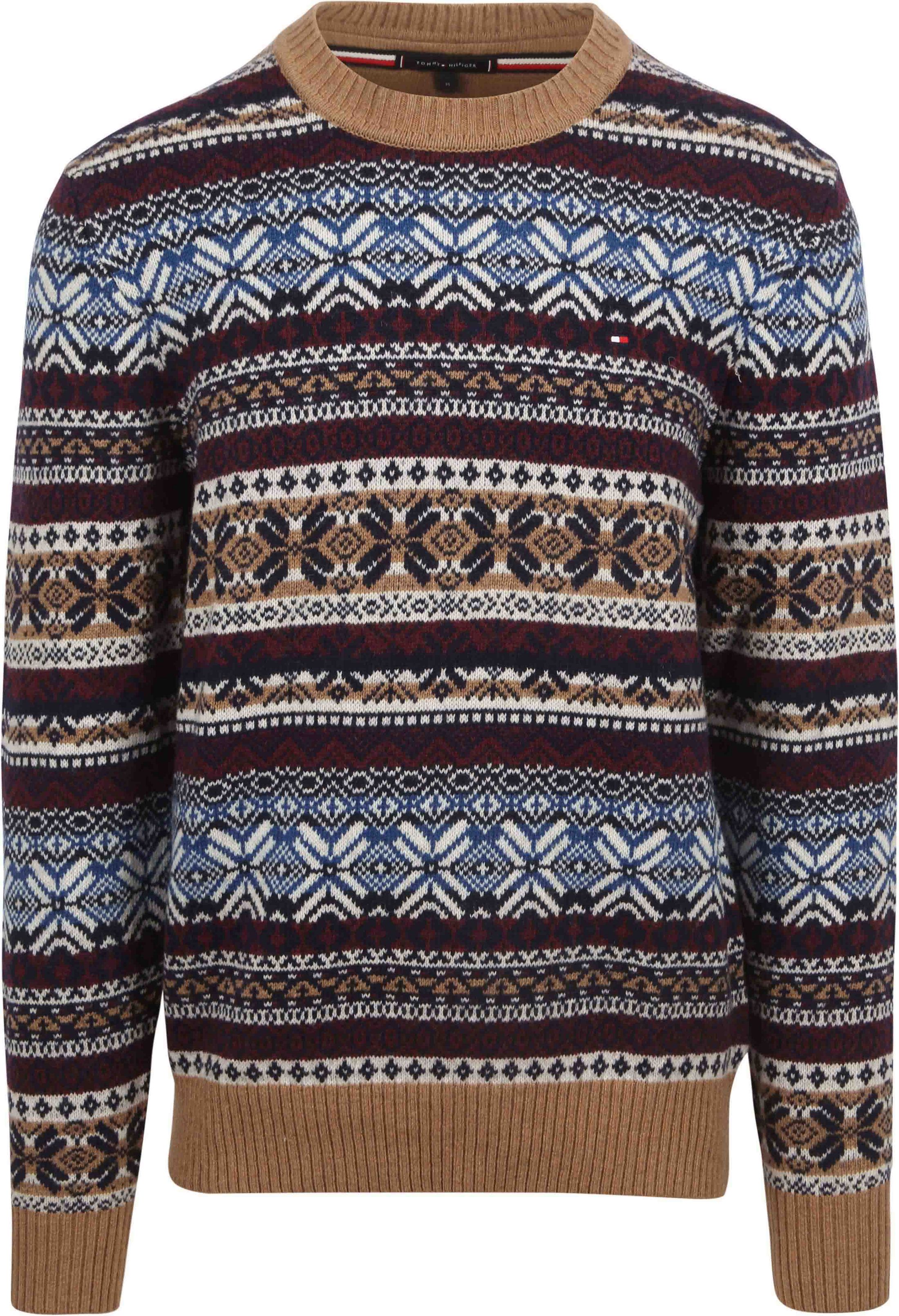 Tommy Hilfiger Fairisle Trui Print Camel MW0MW37026-0HD kopen | Suitable
