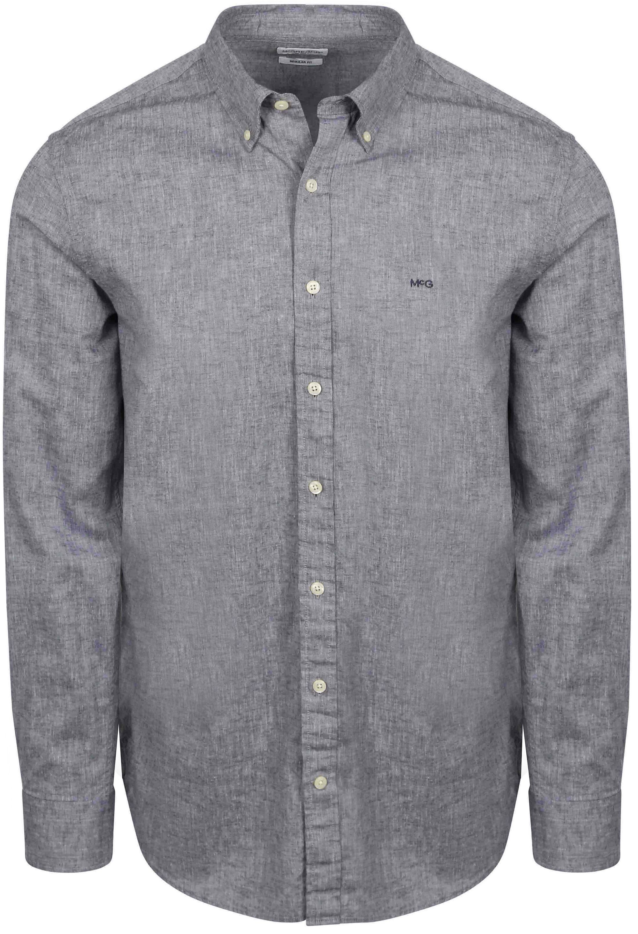Køb McGregor Skjorte Cotton Linen Marineblå  | Suitable