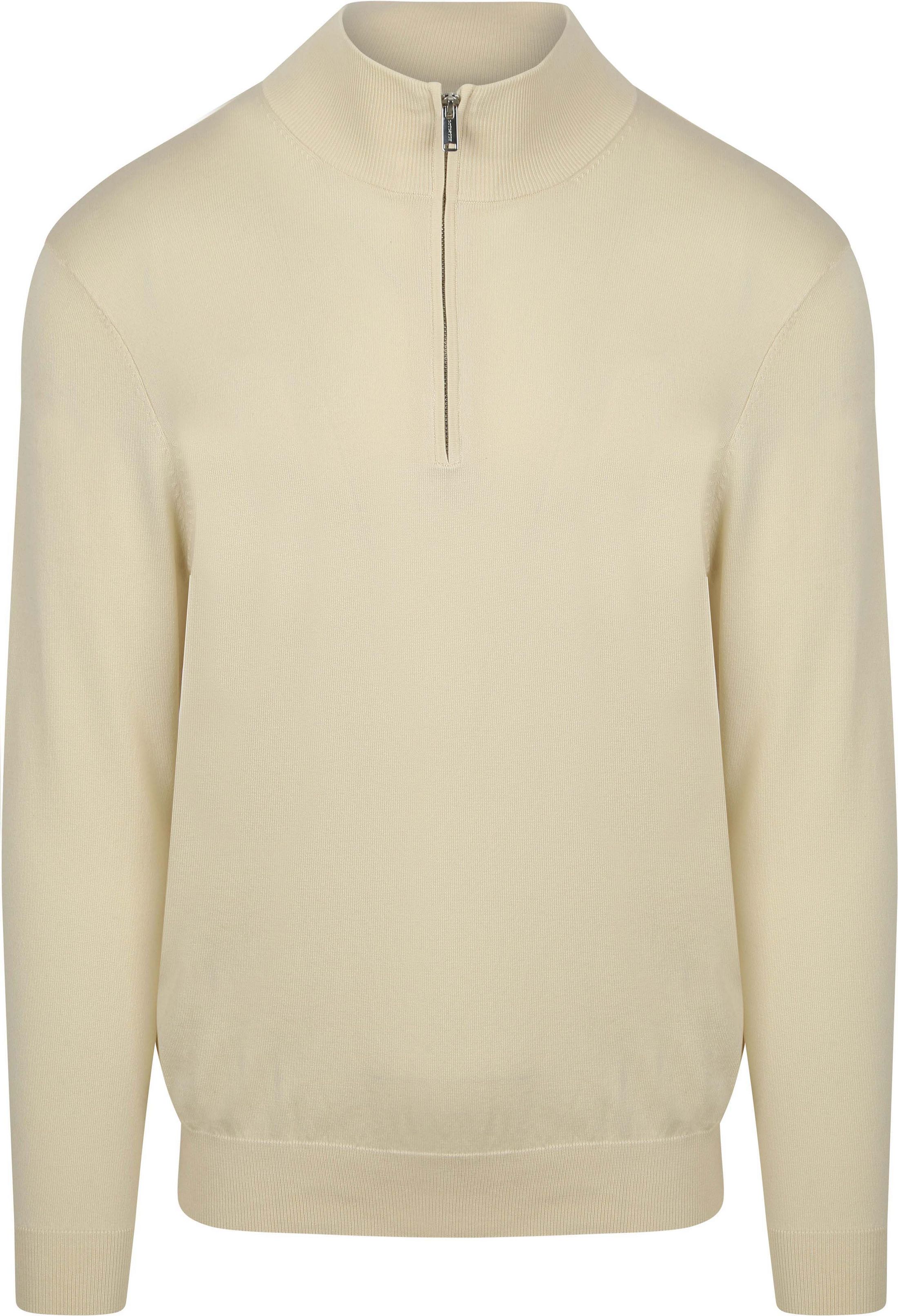 Profuomo Halv Zip Pullover Luksus Off White PP2J00010D-E