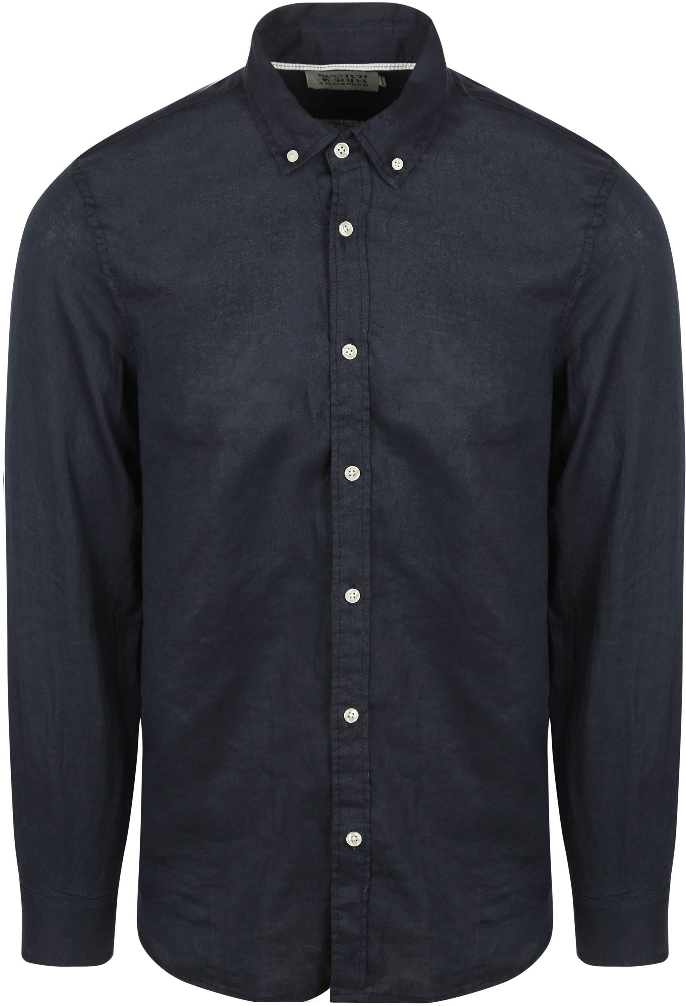 Scotch and Soda Linnen Overhemd Navy 179188-401 kopen | Suitable