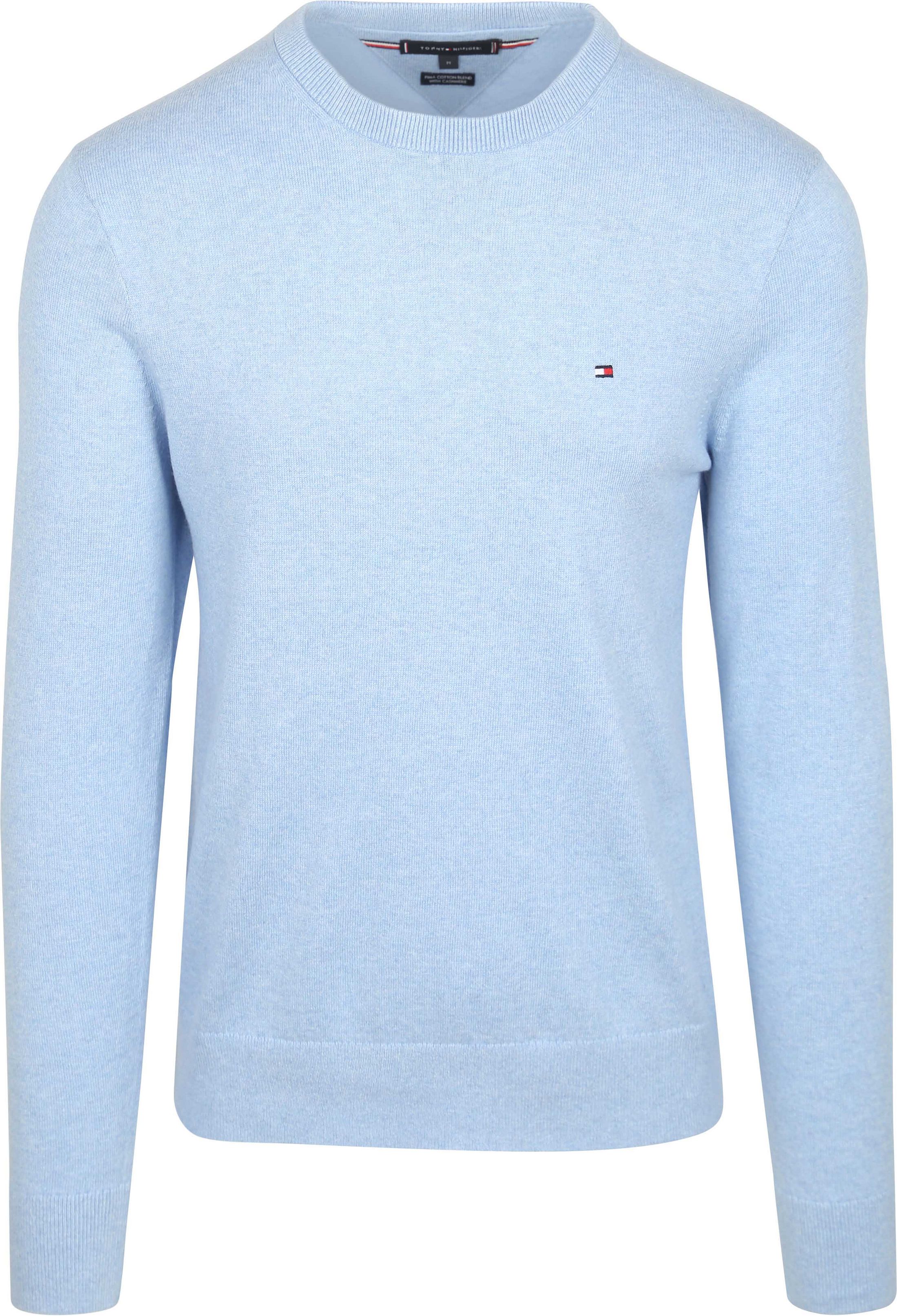 Tommy Hilfiger Genser i Bomull Kashmir Lys Blå MW0MW28046-DVD