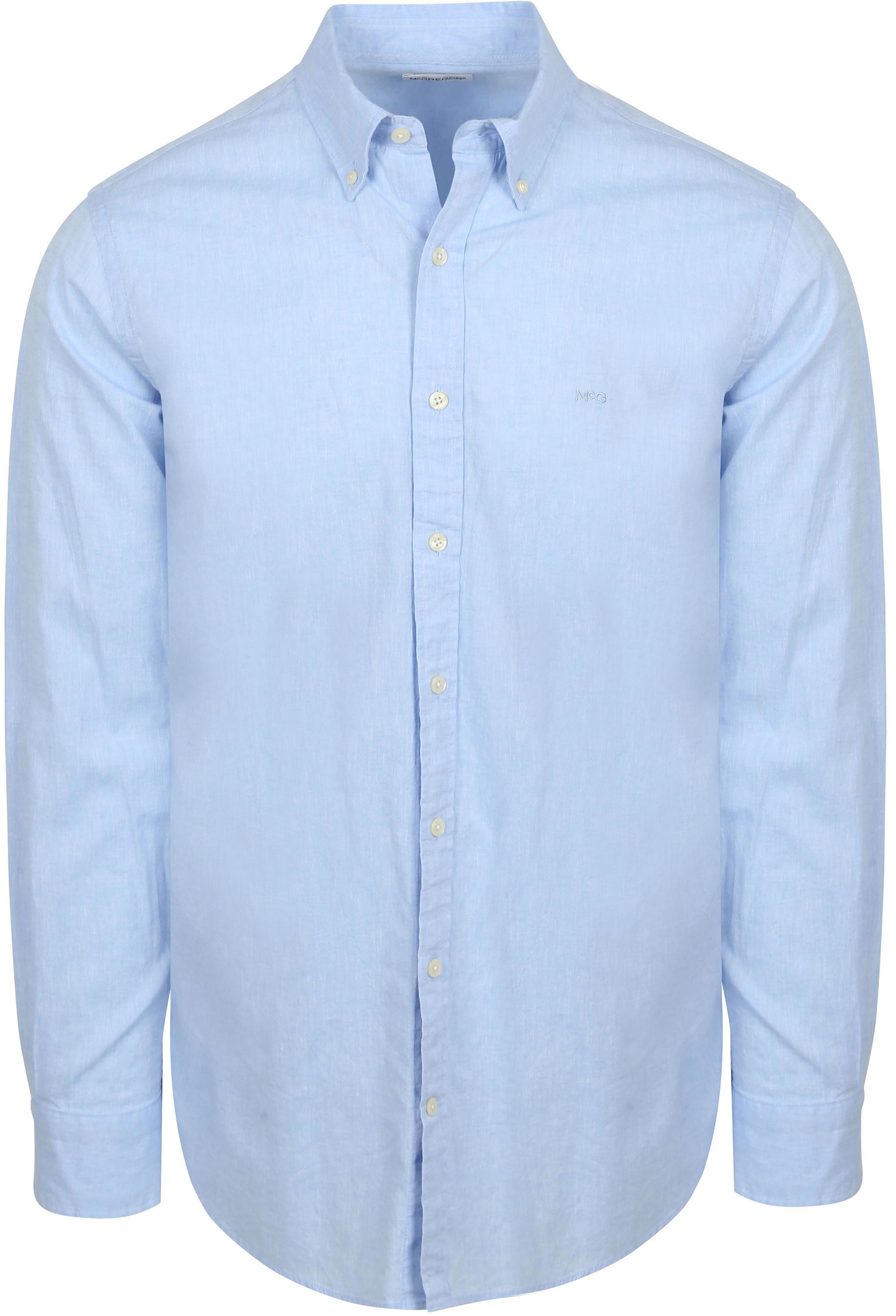 Køb McGregor Skjorte Cotton Linen Lyseblå  | Suitable