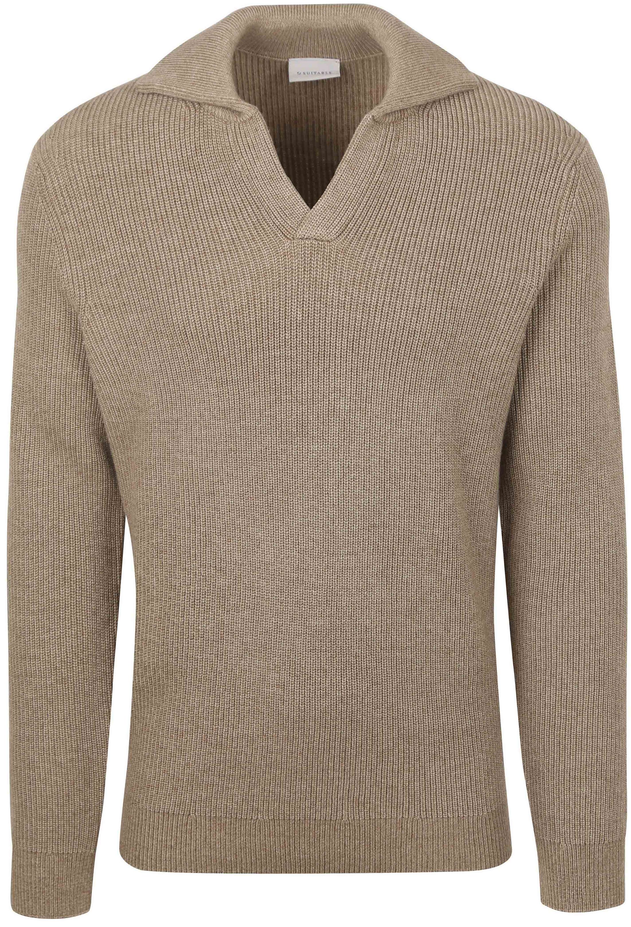 Suitable Pullover Riva Knit Taupe PU-COWO-RIVA-FCD Taupe 36714 order online | Suitable
