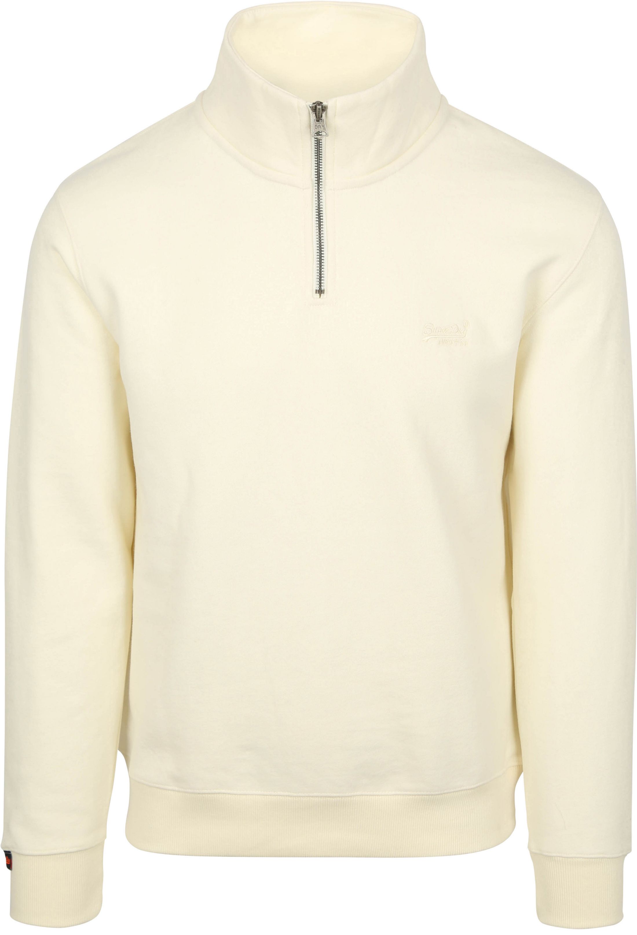Superdry Halv Zip Pullover Henley Essential Ecru M2013750A-NLY
