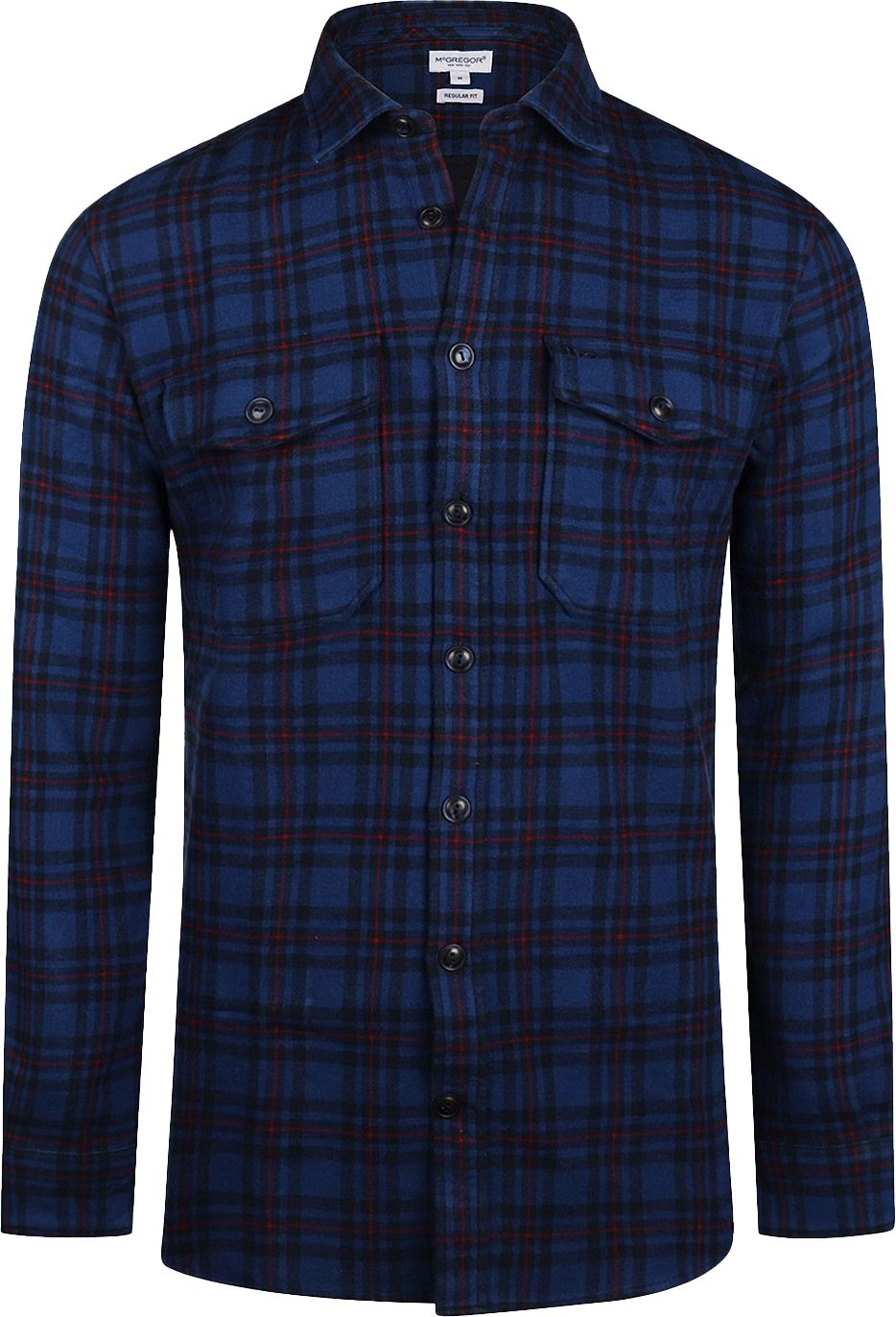 McGregor Overshirt Tartan Rutete Blå MM242.6005.02-2100