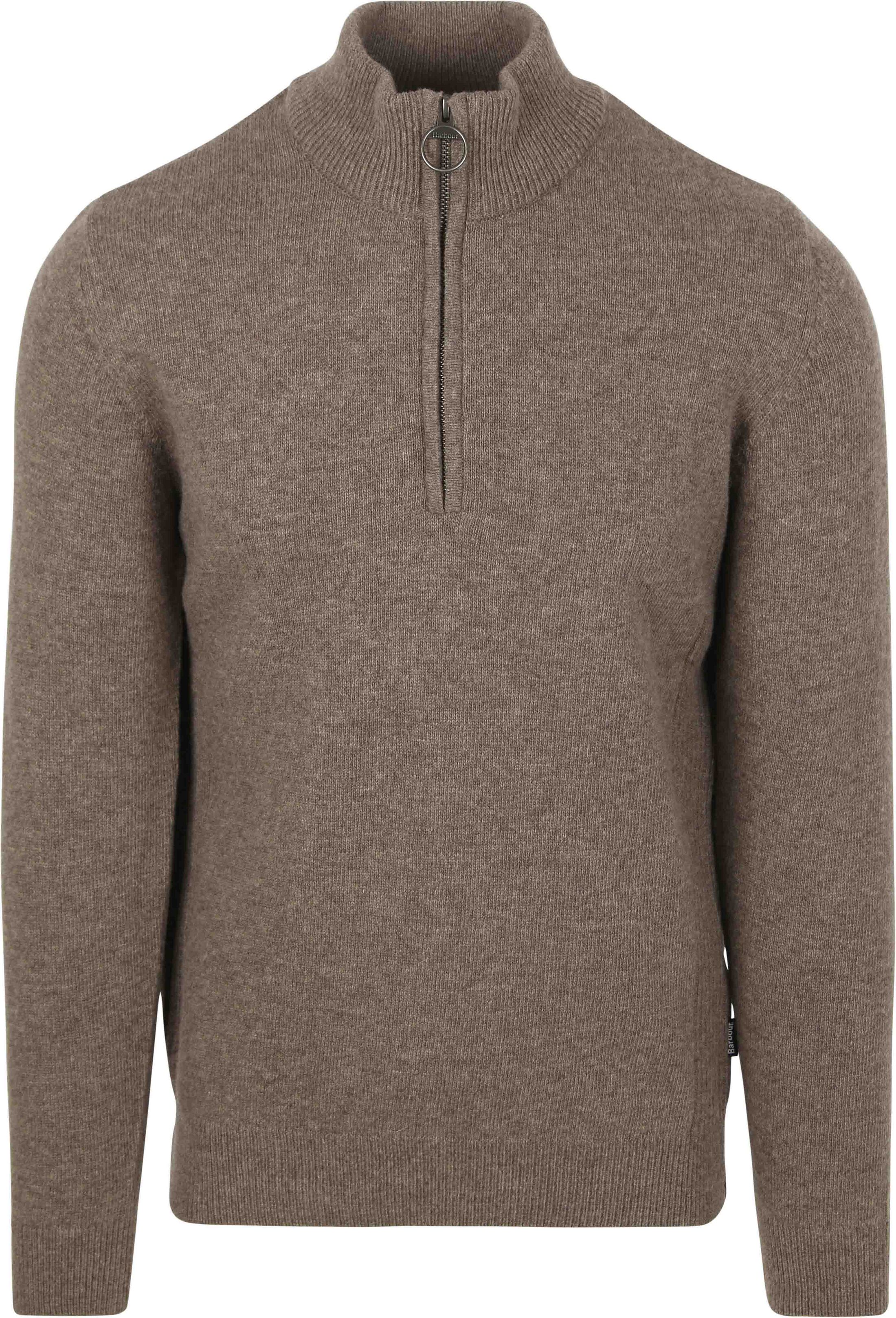 Barbour Half Zip Pullover Wool Taupe MKN0837-OL76 order online | Suitable
