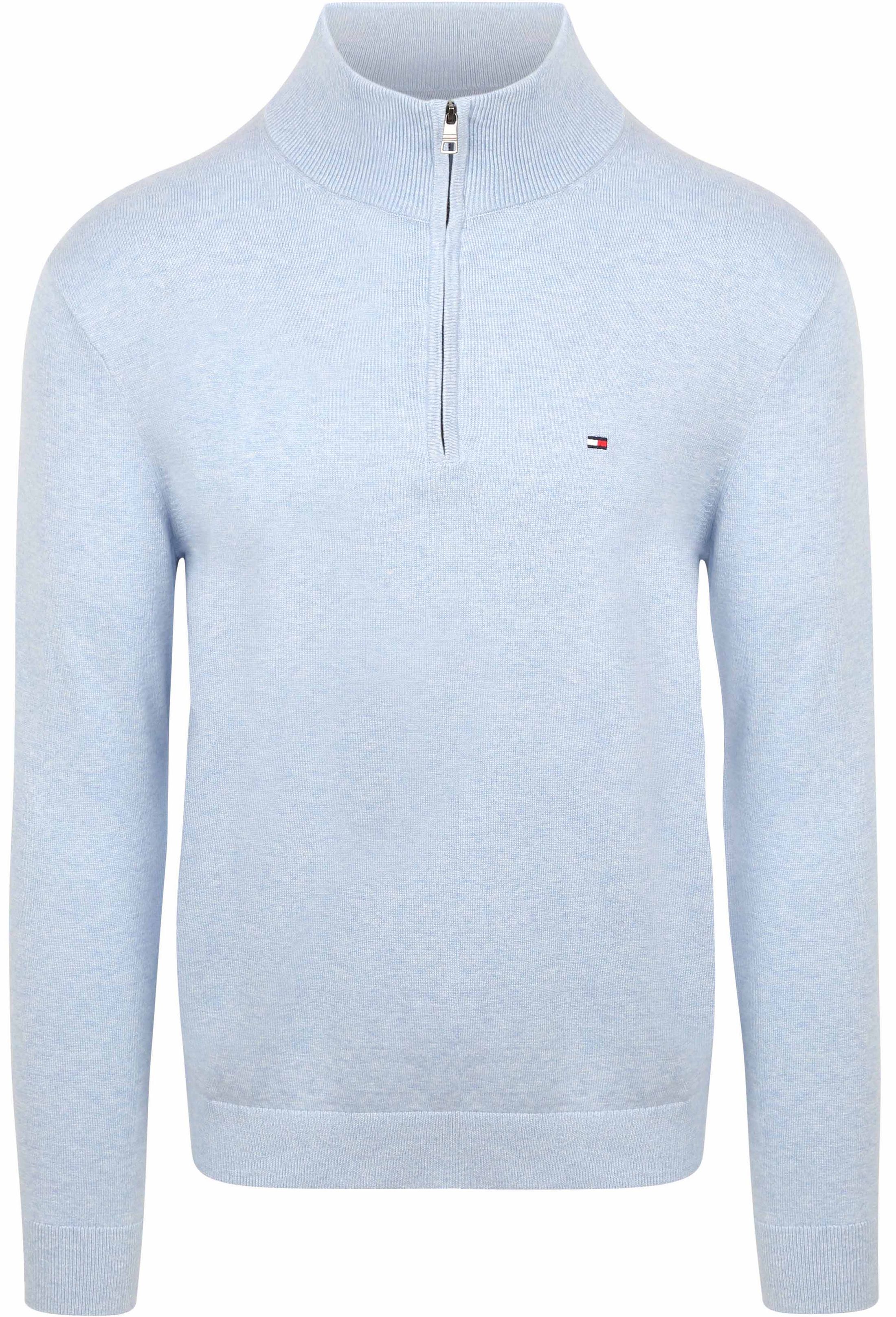 Tommy Hilfiger Half Zip Pullover Essential Hellblau kaufen | Suitable