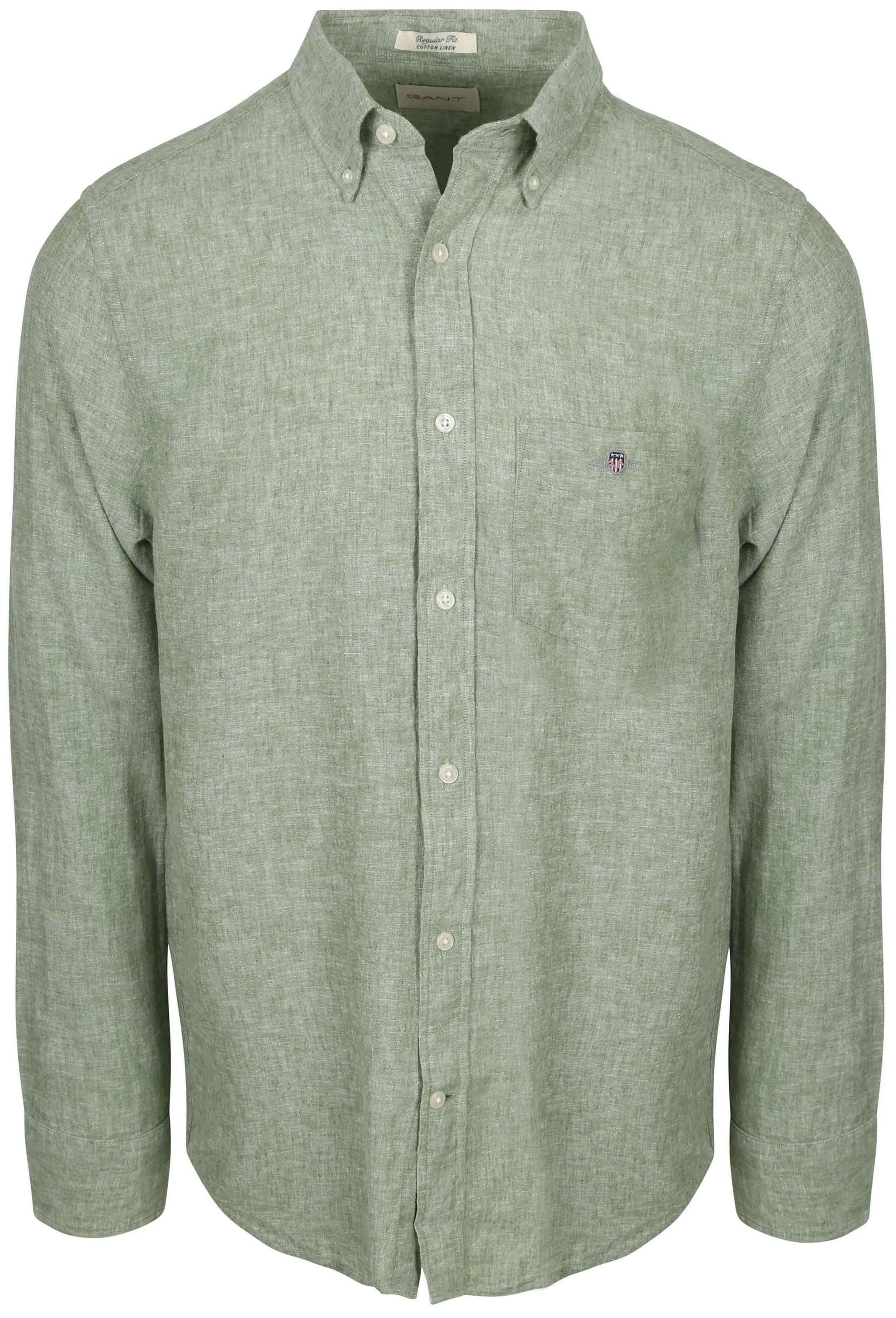 Gant Shirt Cotton Linen Green order online | Suitable