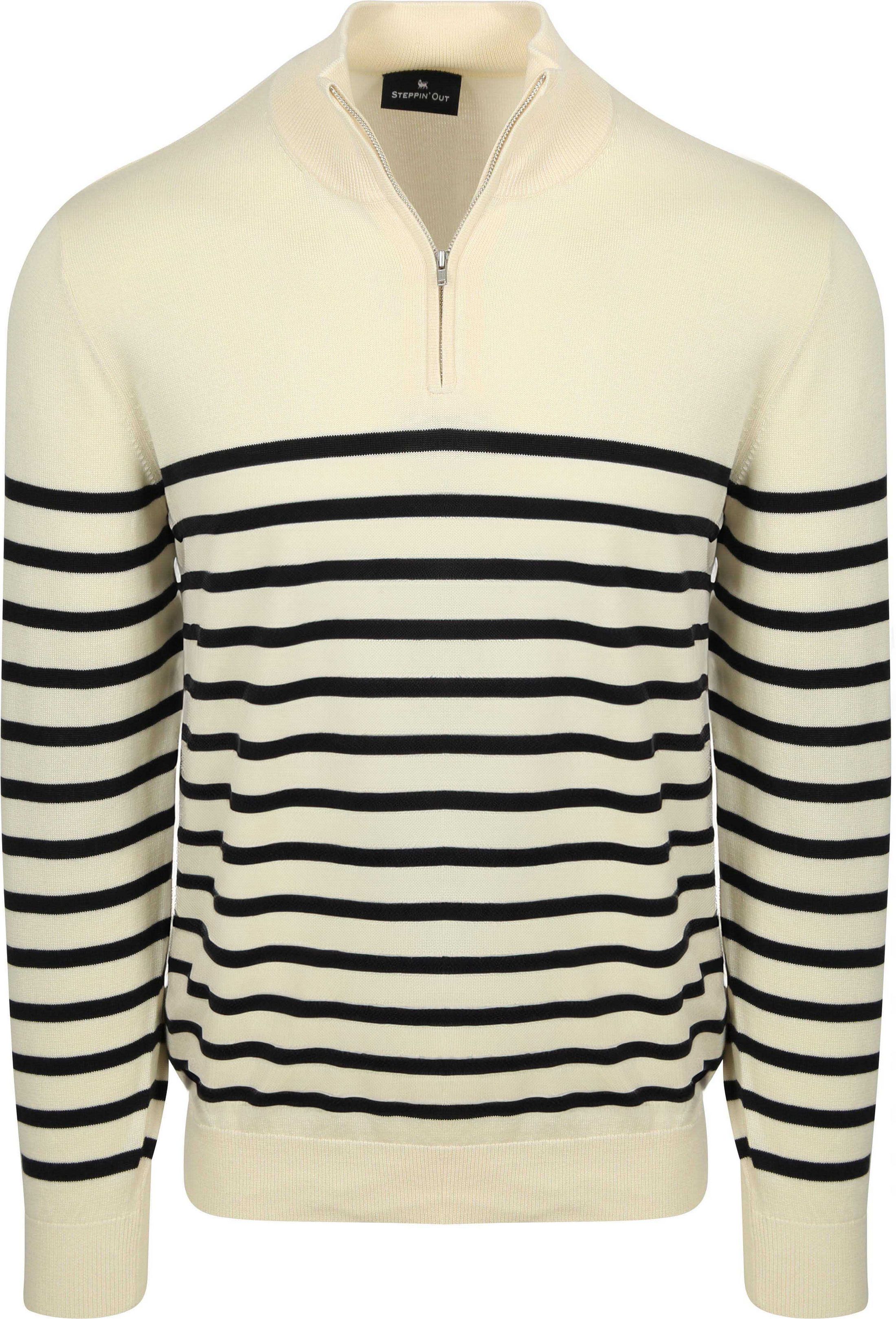 Steppin' Out Half-Zip Pullover Breton Stripe Ecru kaufen | PUHZ-BRETON-ECR-SO-26.02 | Suitable
