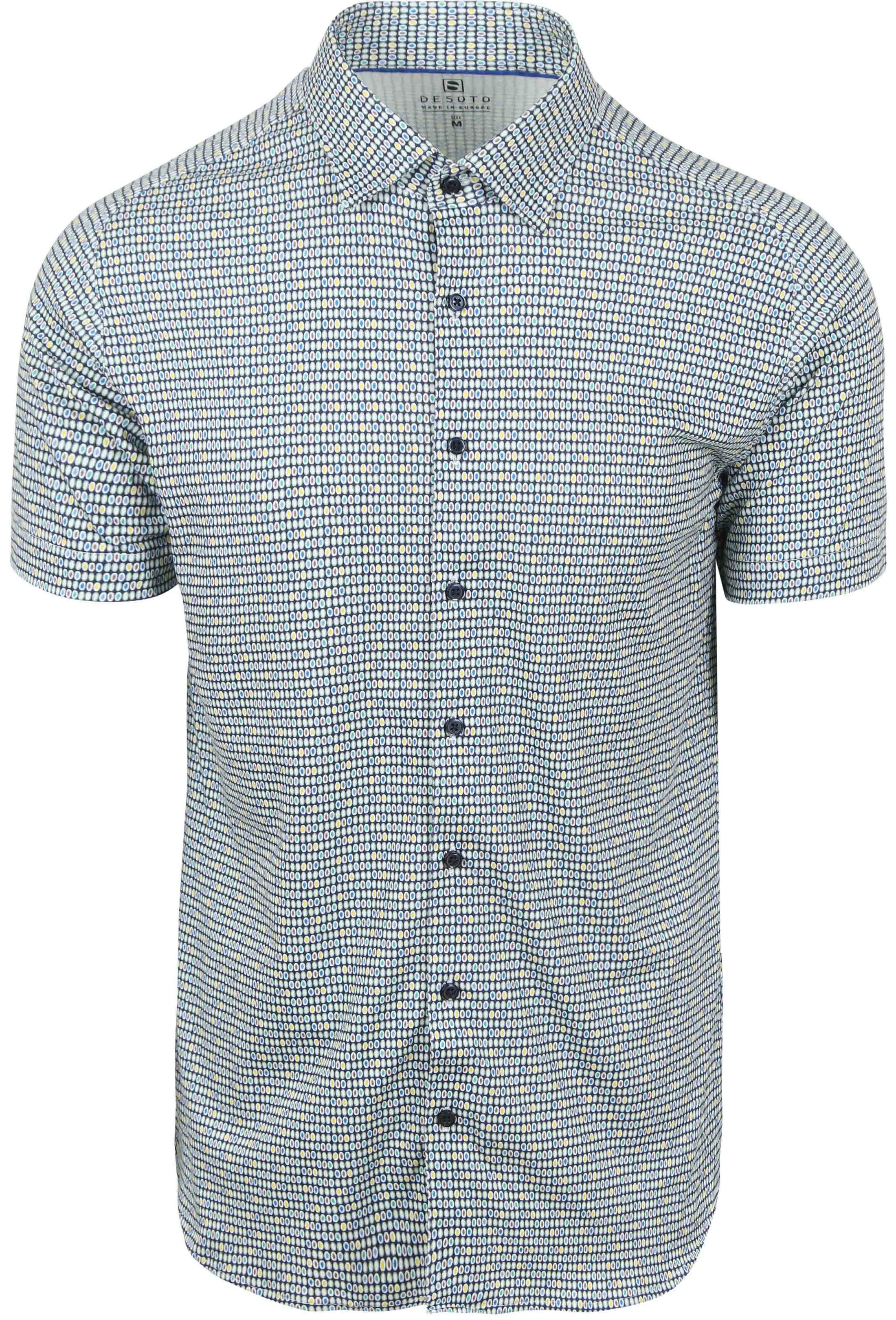 Desoto Short Sleeve Jersey Overhemd Print Groen 82232-3-618 kopen | Suitable