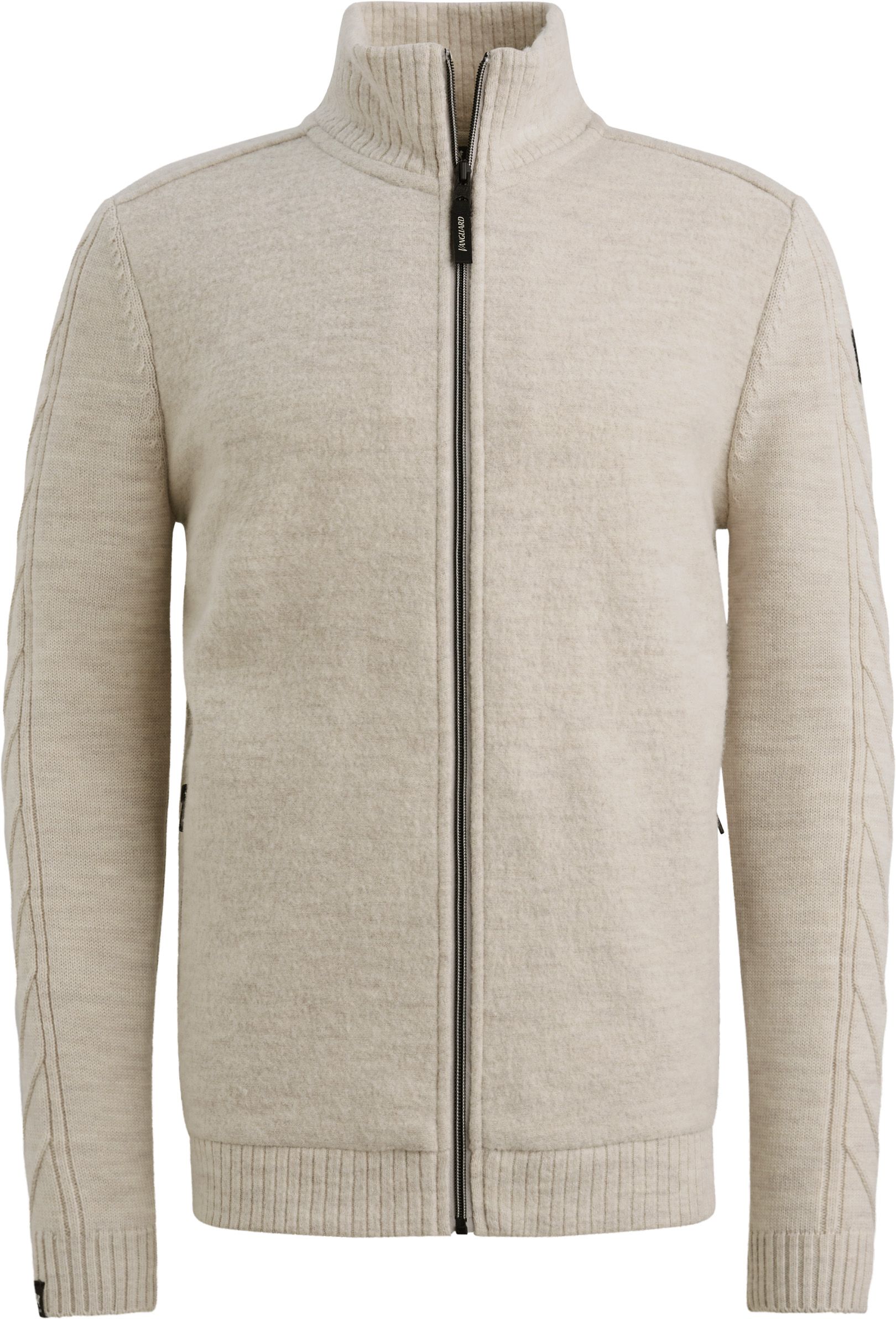 Vanguard Vest Gekokt Wolmengsel Beige VKC2510366-7074