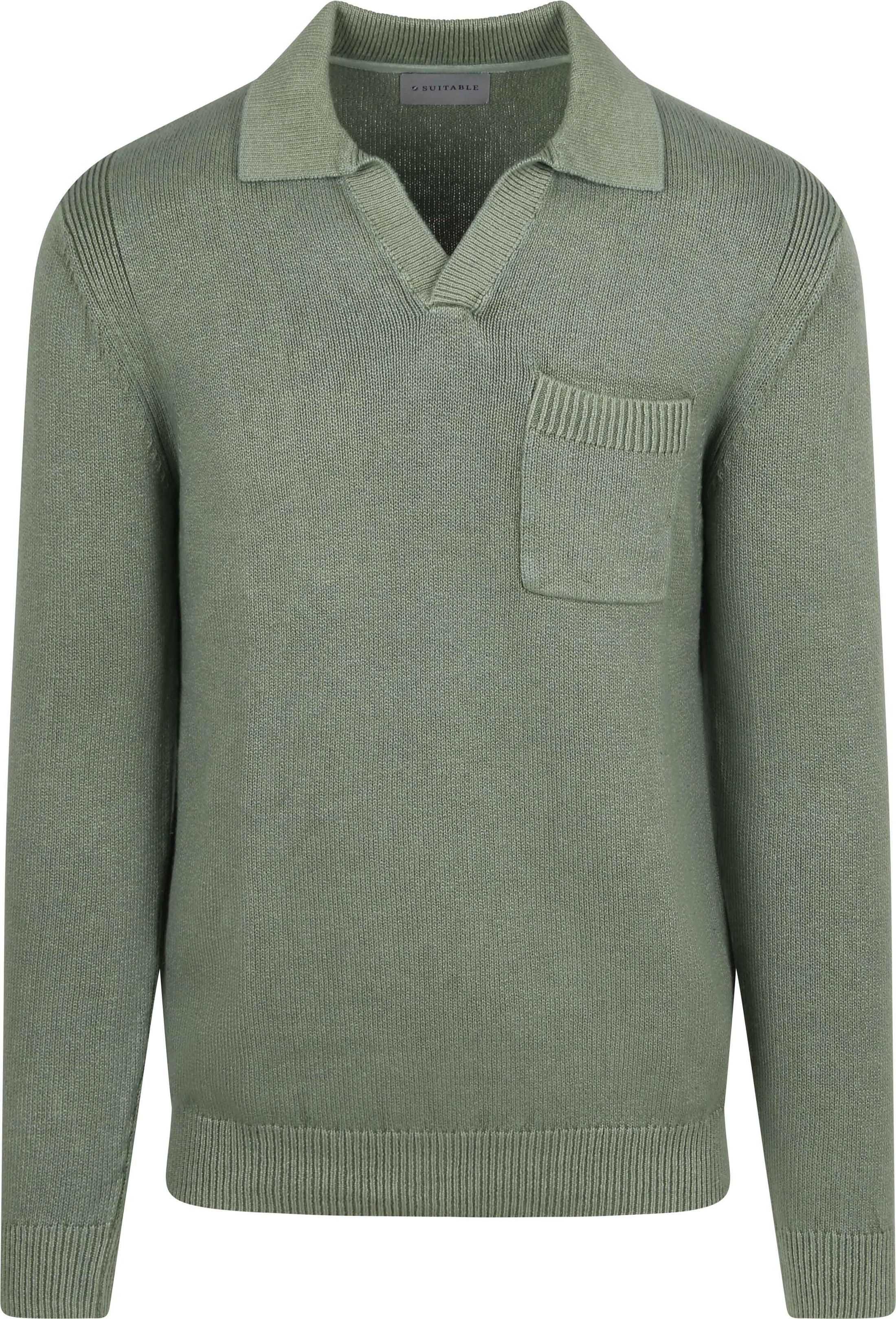 Suitable Raw Pullover Riva Knit Green PU-RAW-RIVA-POCKET 26.01 green order online | Suitable