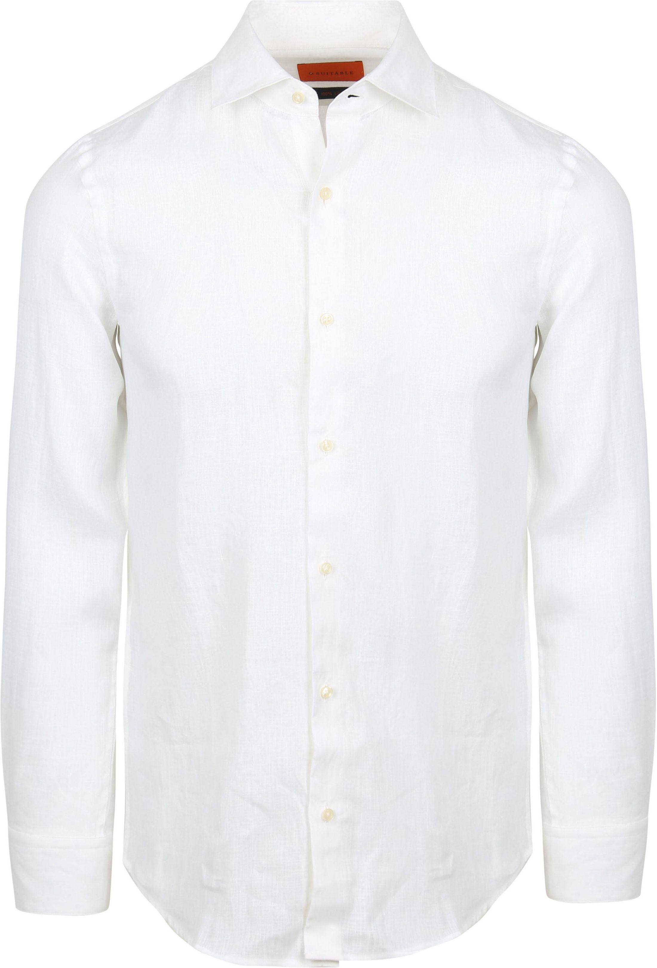 Suitable Skjorta i Vit Linne SH-LIN-CLAS-25.01 white