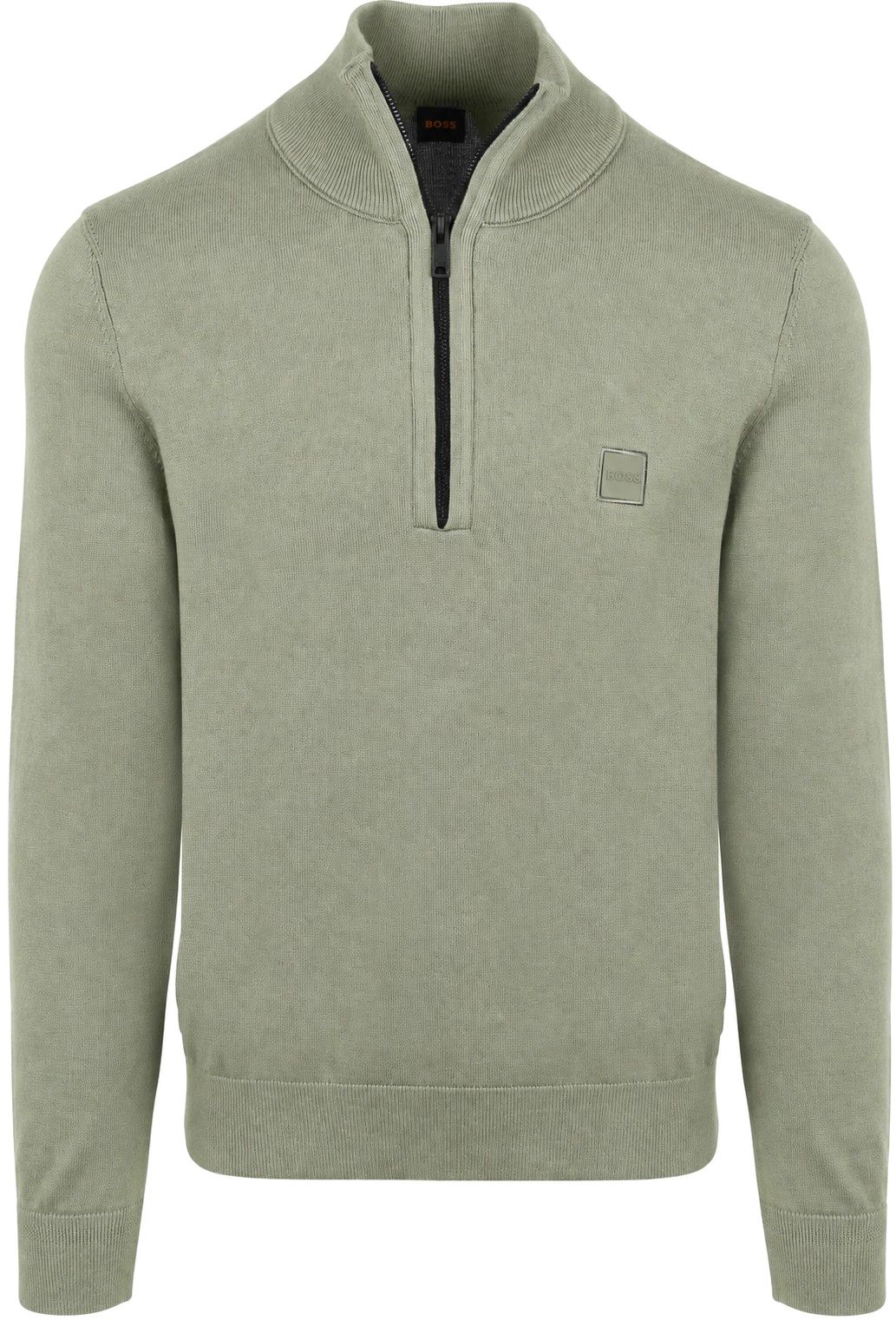 BOSS Kanobix Half Zip Maglione Open Verde 50527585-370