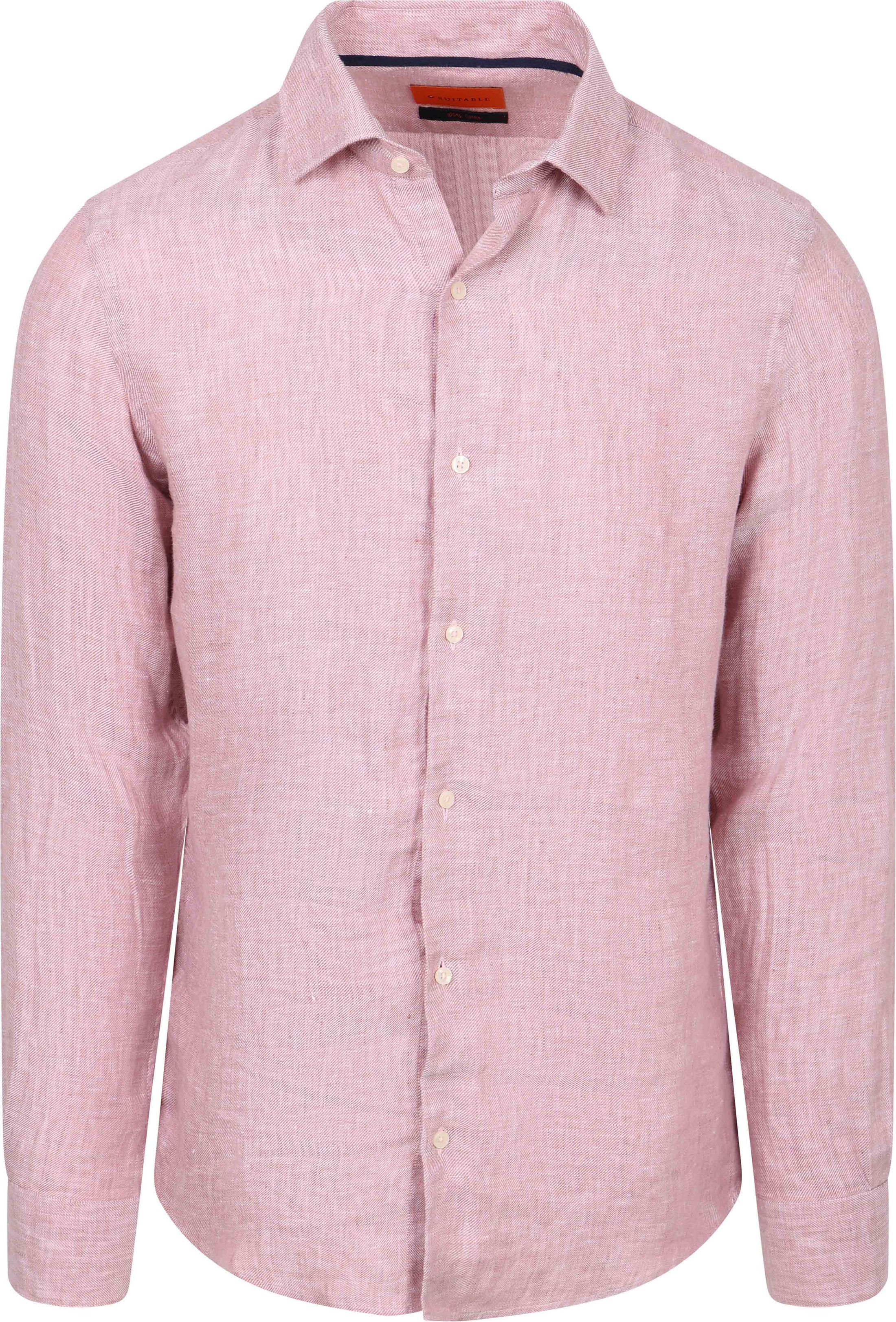 Suitable Camicia Rosa SH-LIN-CLAS-26.05 Pink 