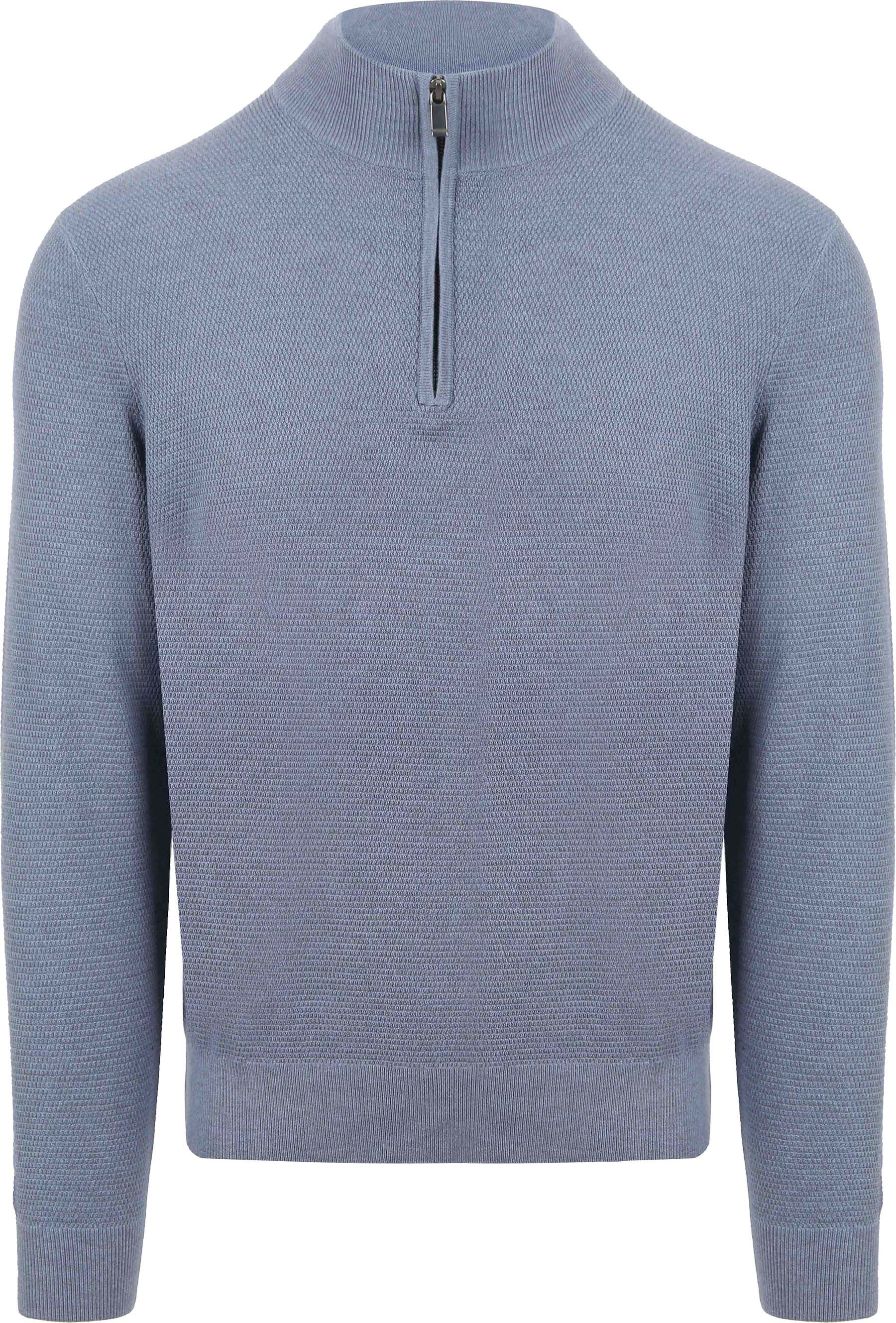 Suitable Struktur Half Zip Genser Blå PU-PI-HZ-IN-STBL-2402